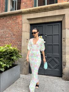 Multi Blurred Floral Maxi Dress - Image 17