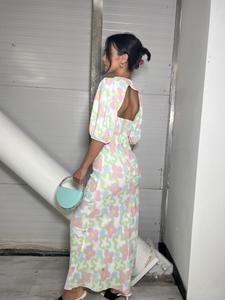 Multi Blurred Floral Maxi Dress - Image 18