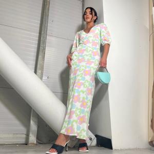 Multi Blurred Floral Maxi Dress - Image 2
