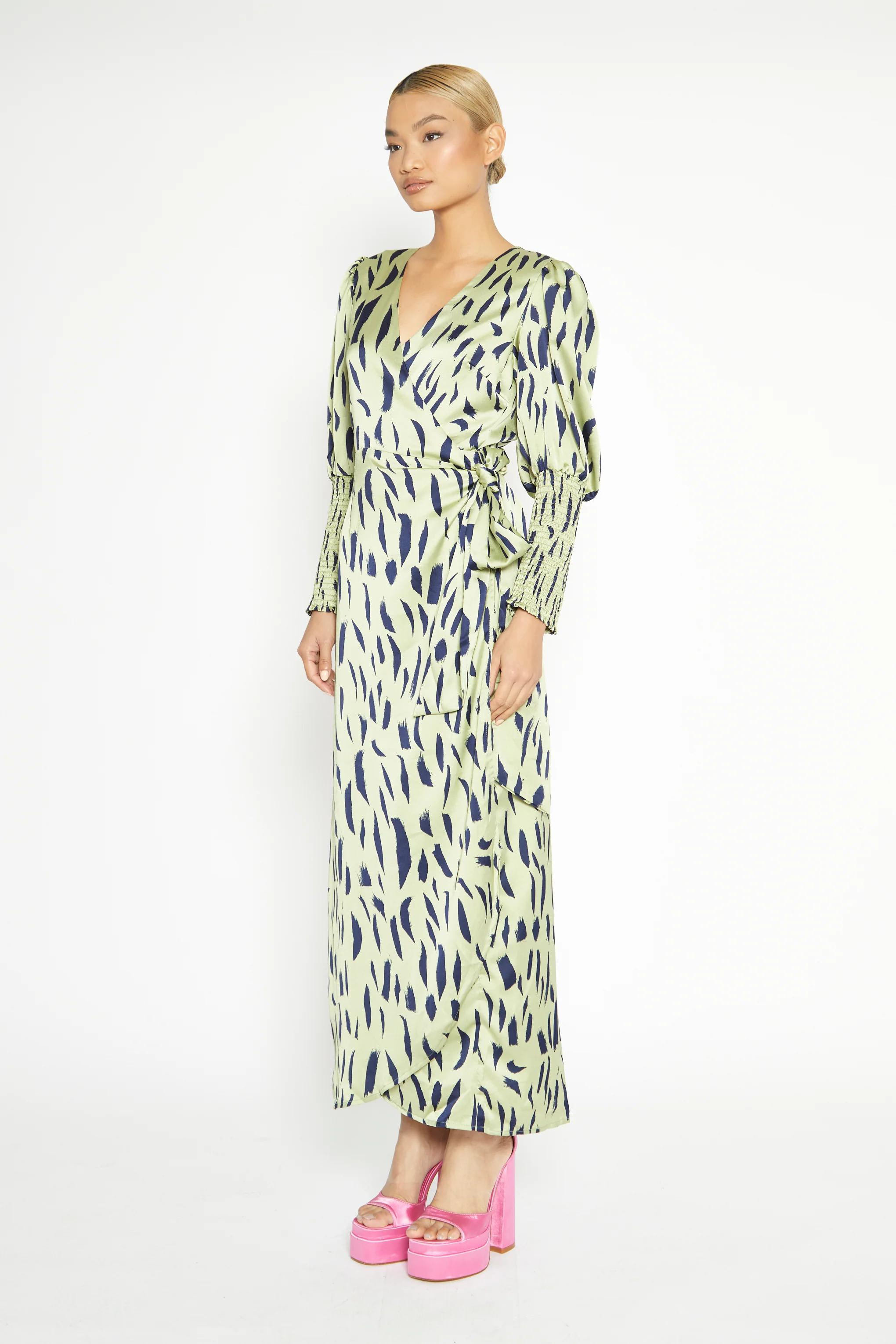 Glamorous Wrap Maxi Dress with Tie Detail - Image 4