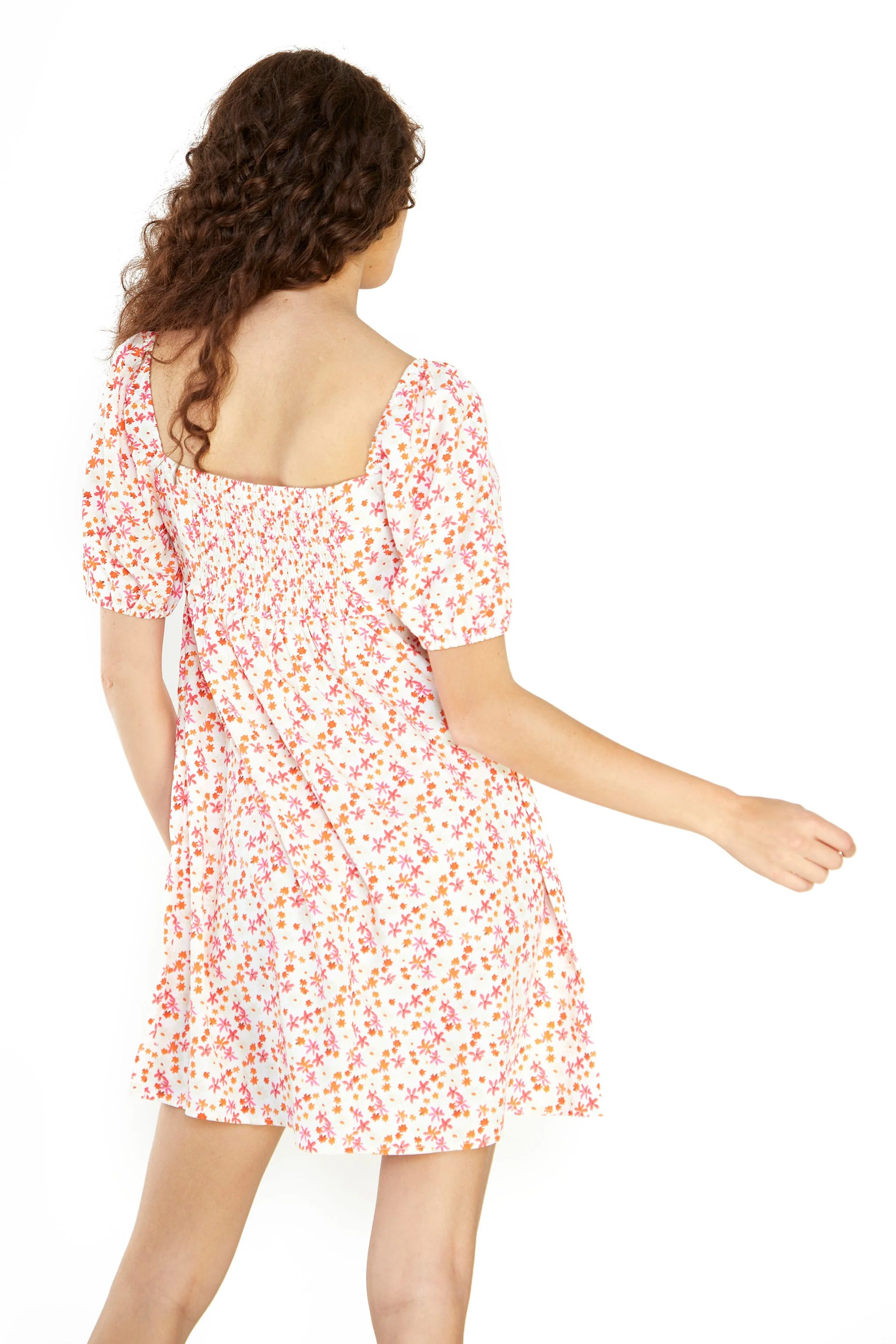 Glamorous Watercolour Ditsy Square Neck Mini Dress - Image 2