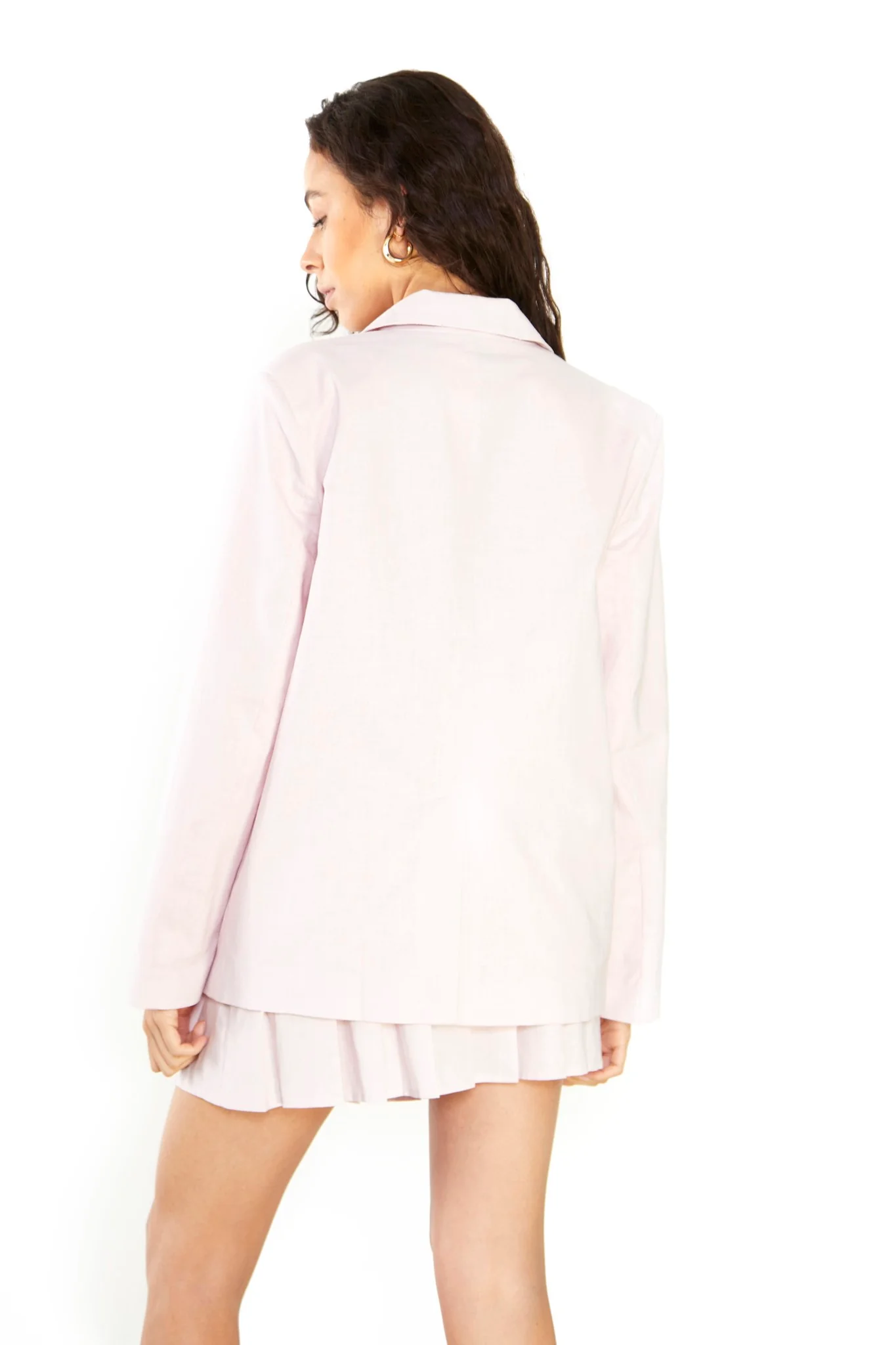 Glamorous Studio Washed Lilac Boxy Oversized Blazer - Image 2