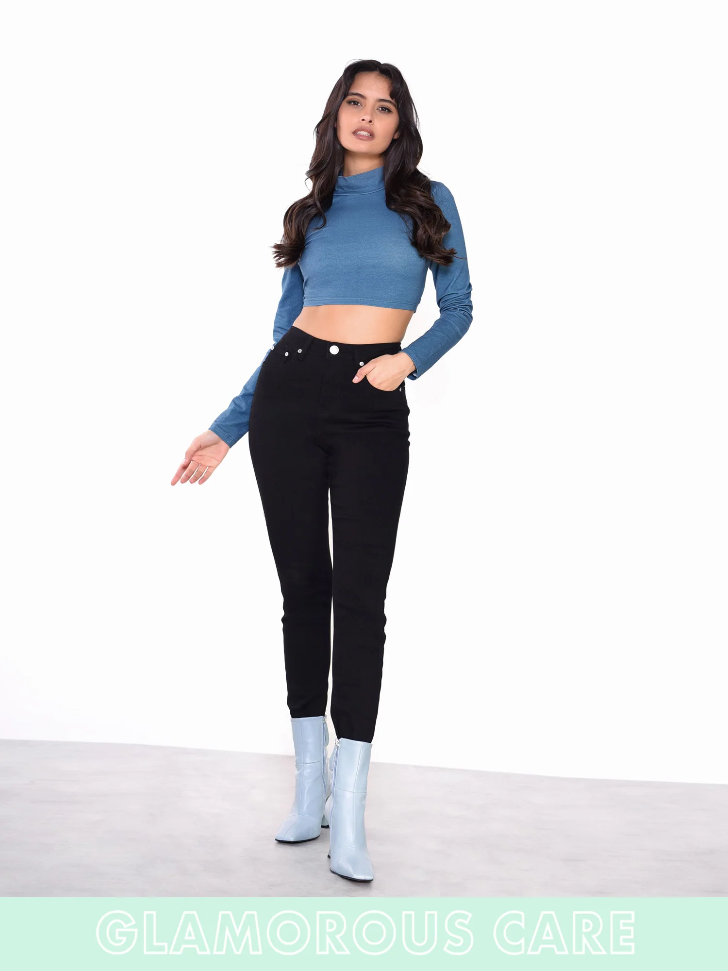 Glamorous Care Black High Waisted Denim Jeans - Image 3