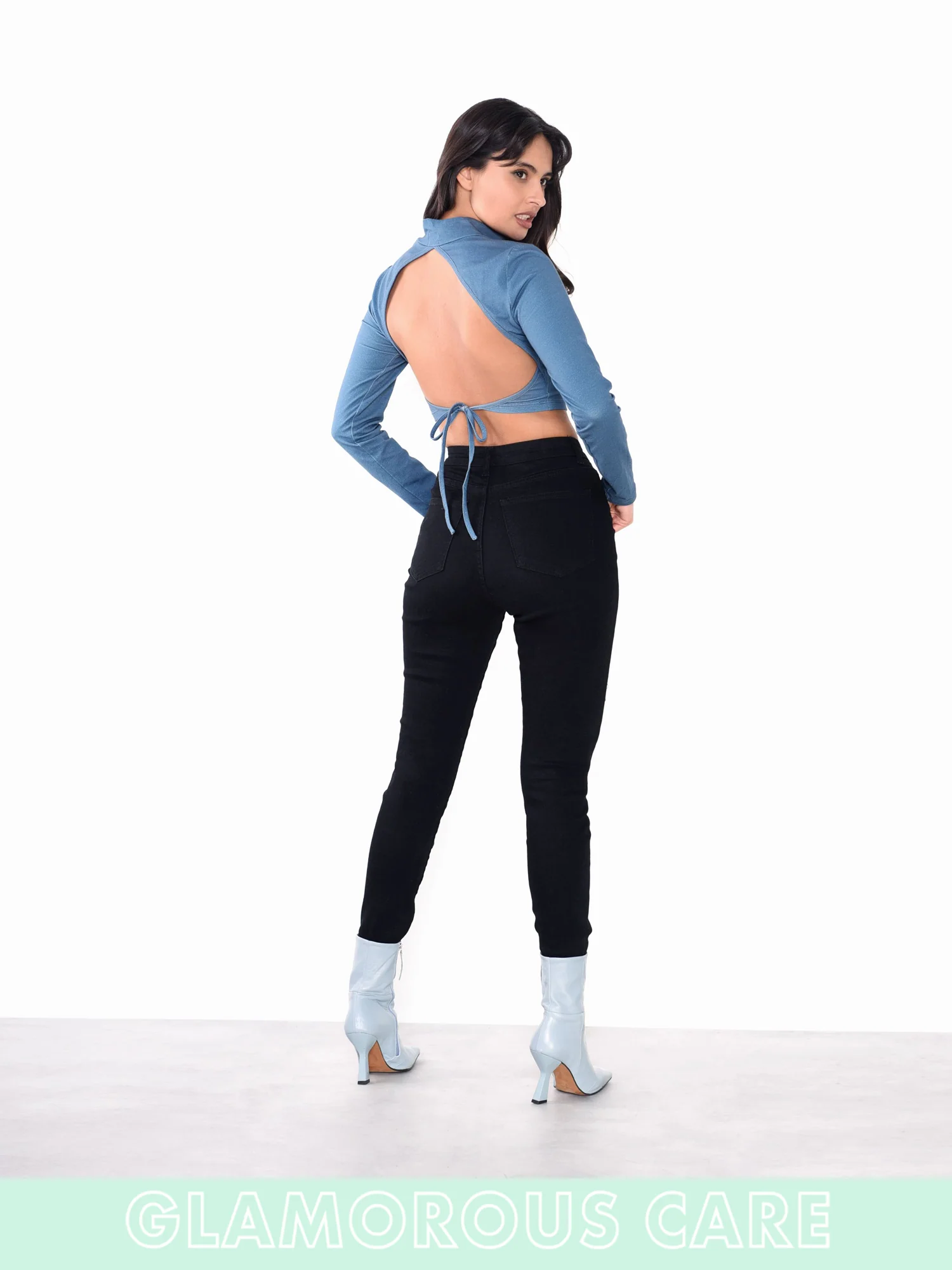 Glamorous Care Black High Waisted Denim Jeans - Image 4