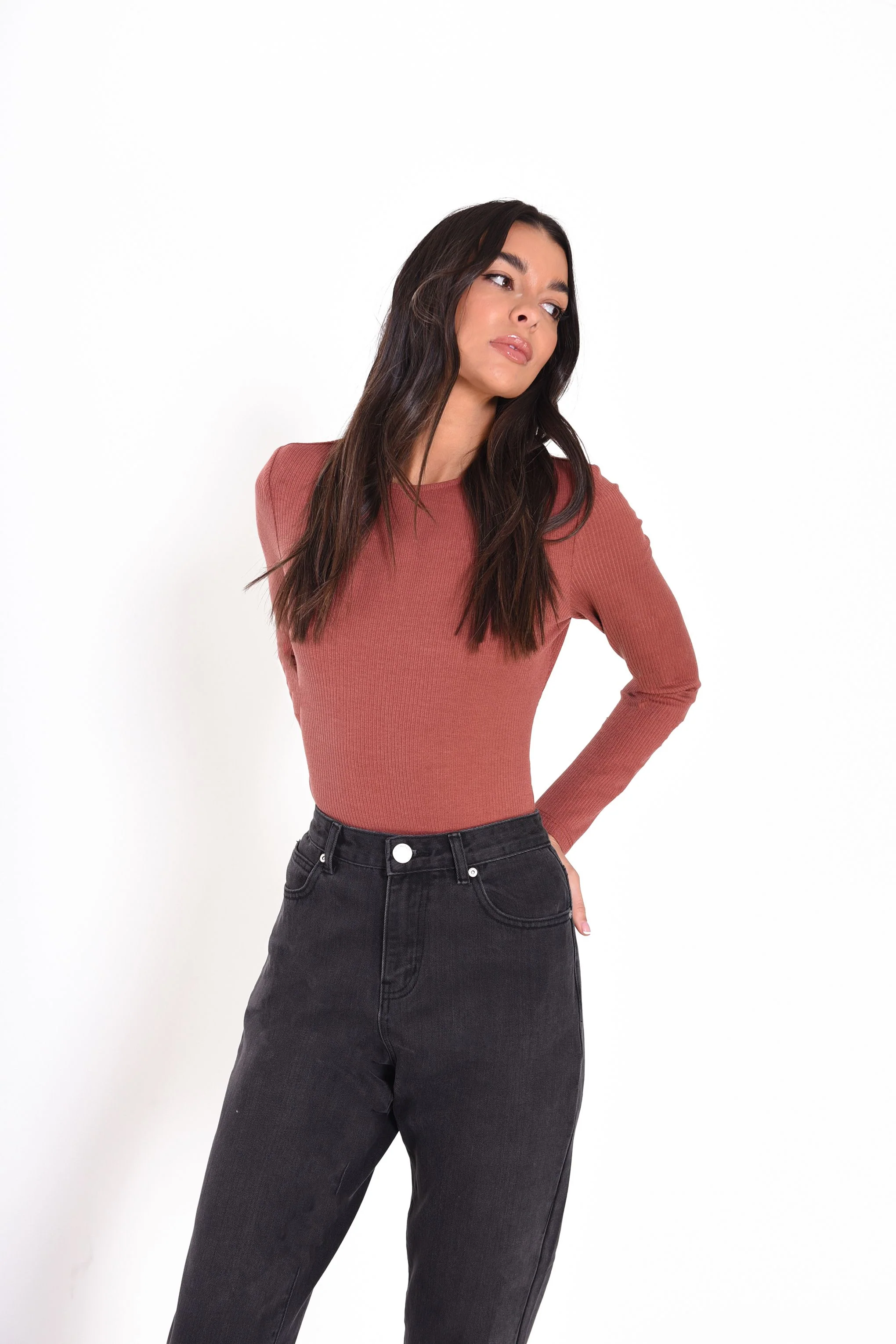 Glamorous Faded Black Straight Leg Slim Fit Jeans - Image 3