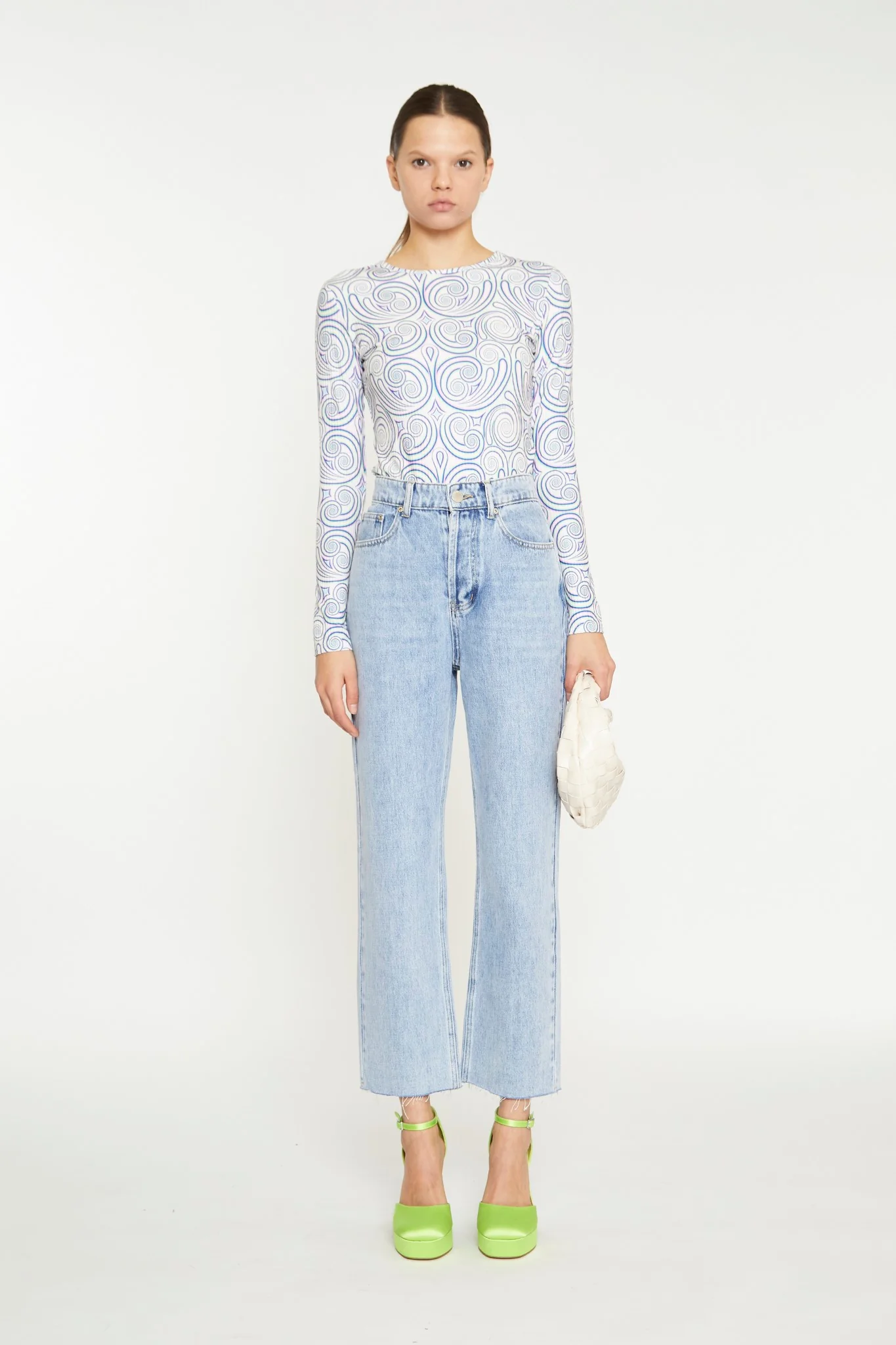 Light Stonewash Straight Leg Jeans