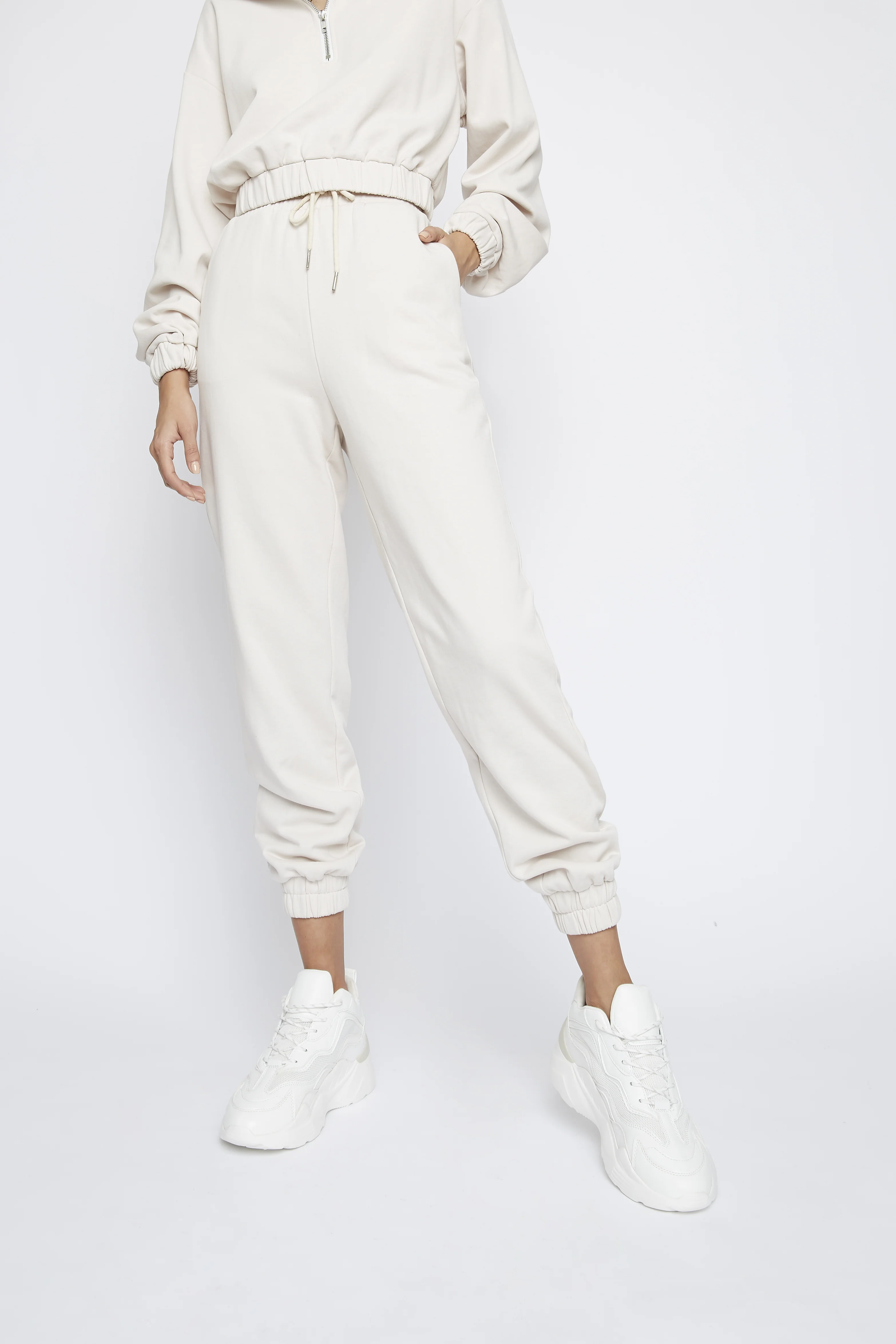 Glamorous Stone High Waisted Joggers - Image 3