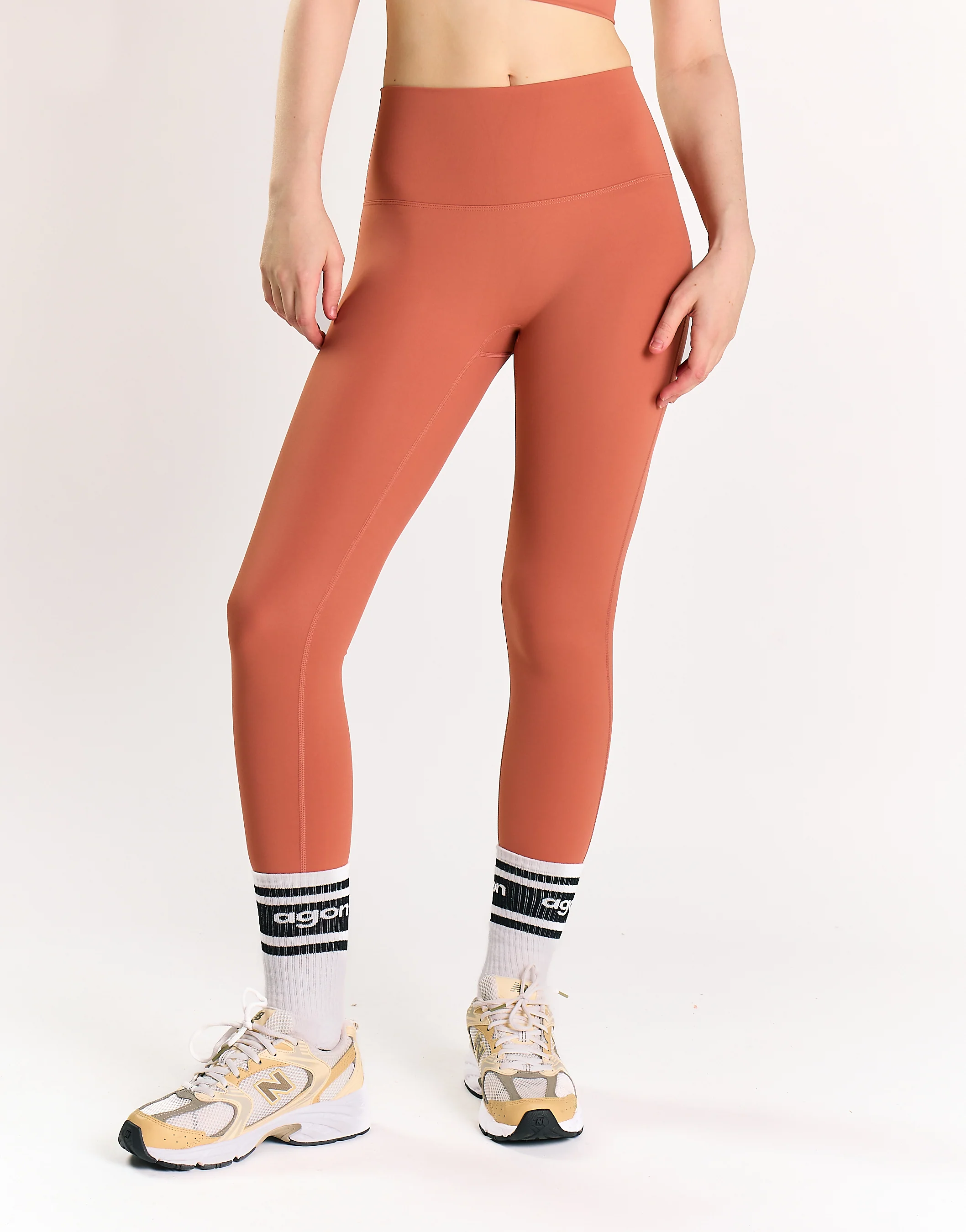 Glamorous Move Dark Terracotta High Waisted Leggings - Image 4