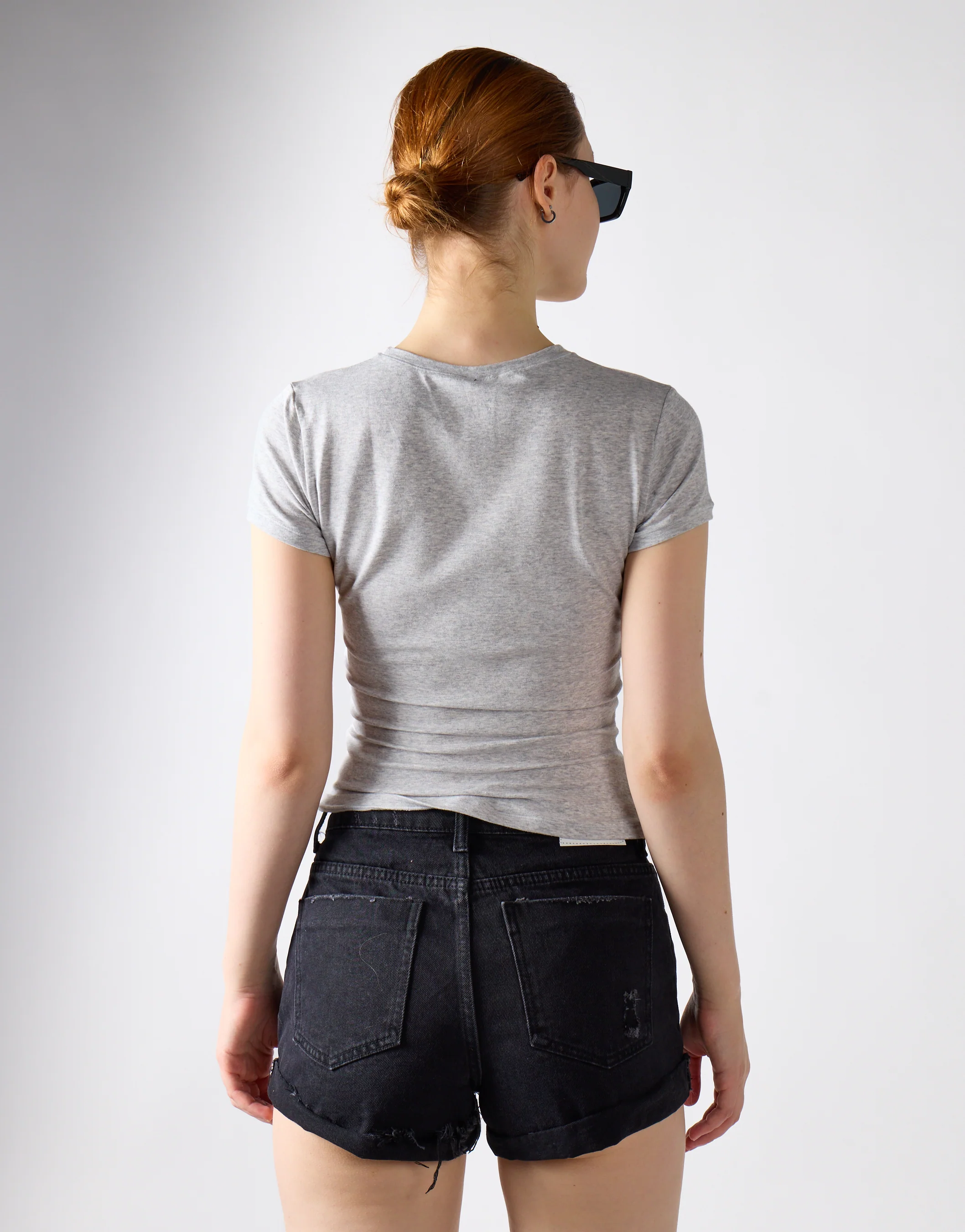 Glamorous Women's Black Denim High-Waist-Shorts - Image 4