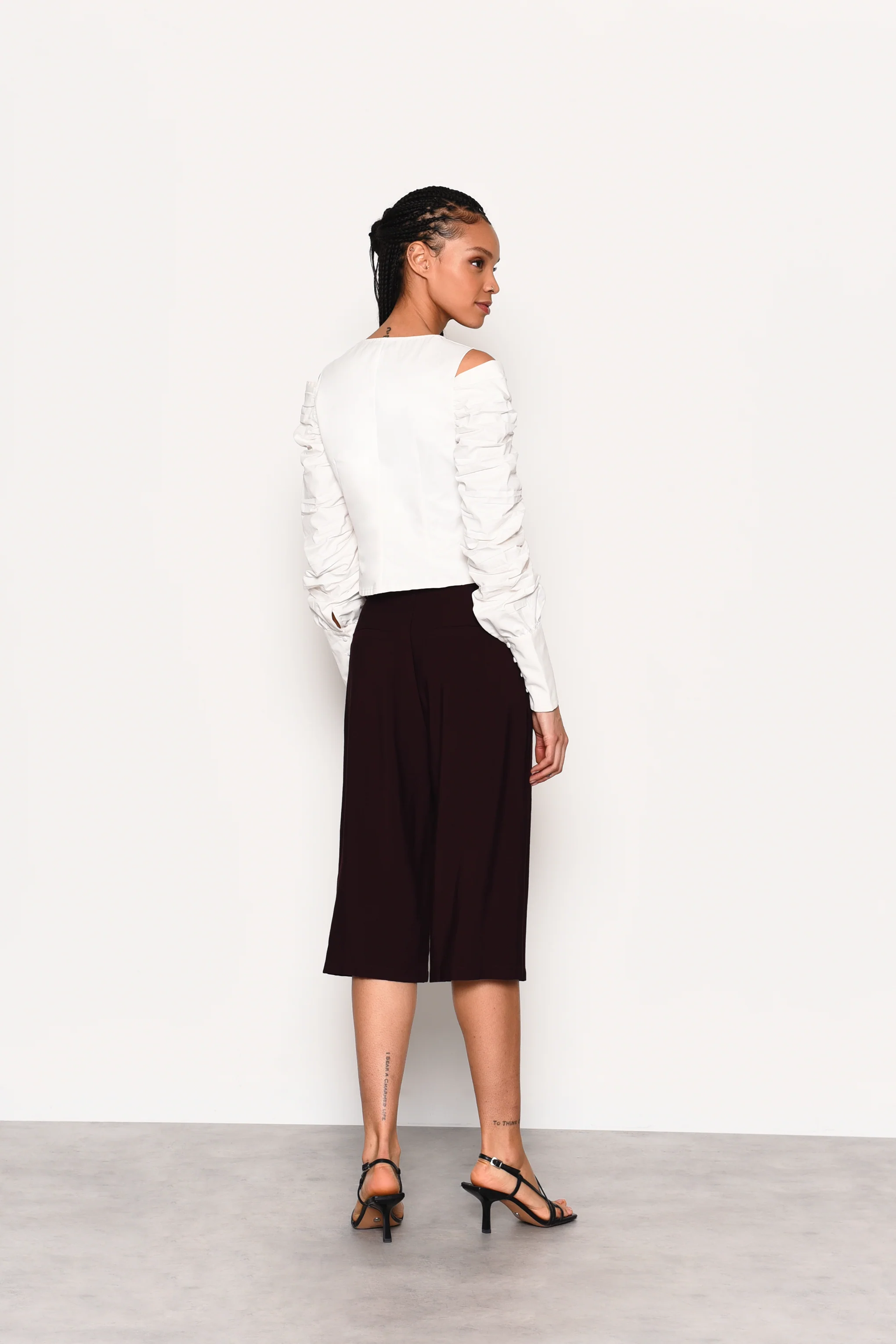 Glamorous Plum High Waisted Culottes - Image 2
