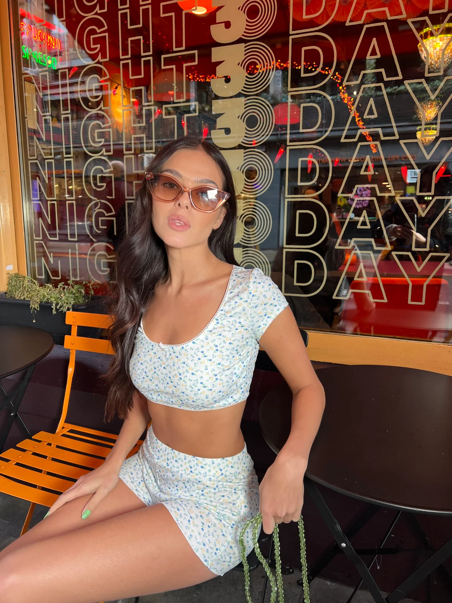 Blue Dainty-Ditsy Hot pants - Image 3