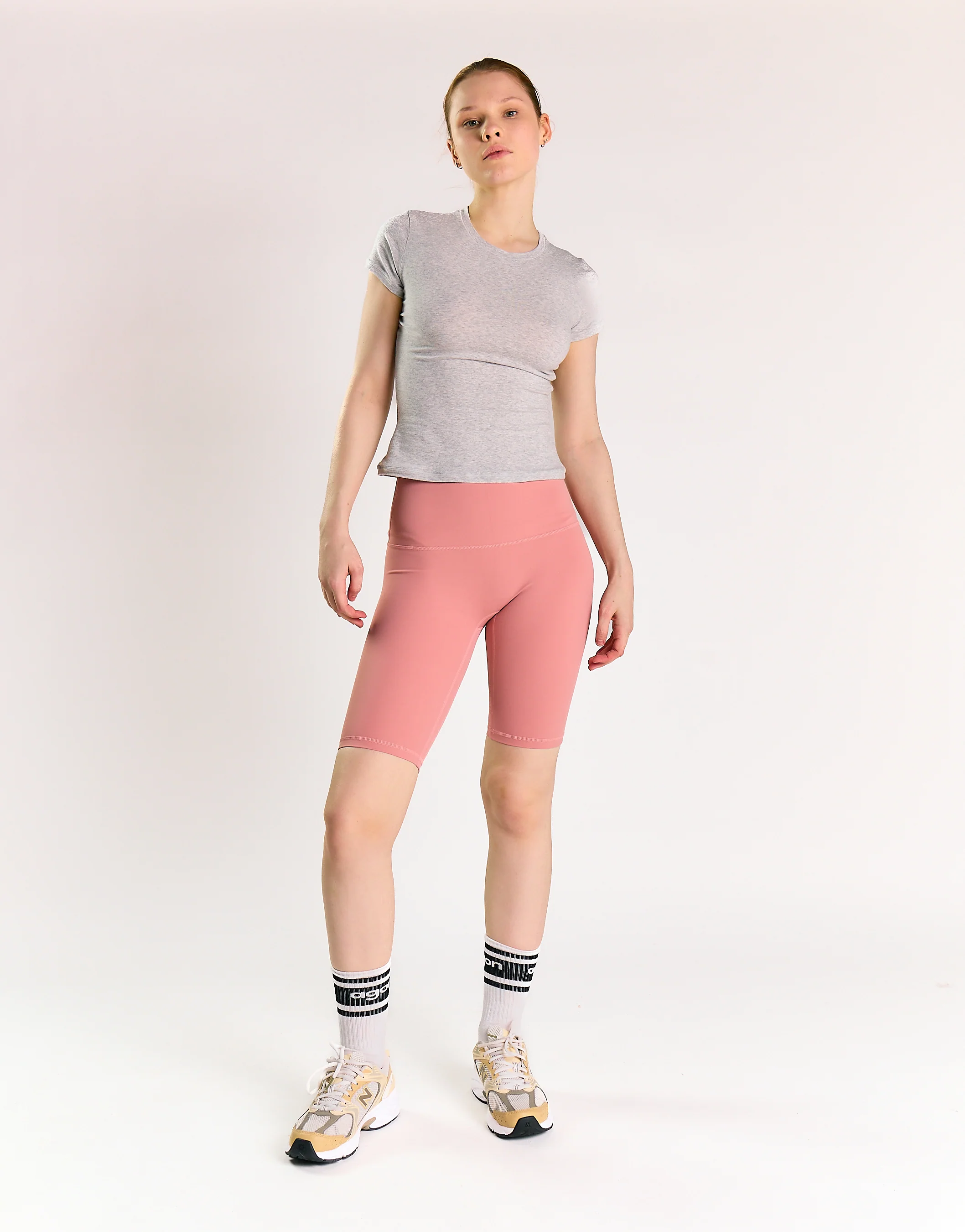 Glamorous Move Dusty Rose High Waisted Shorts