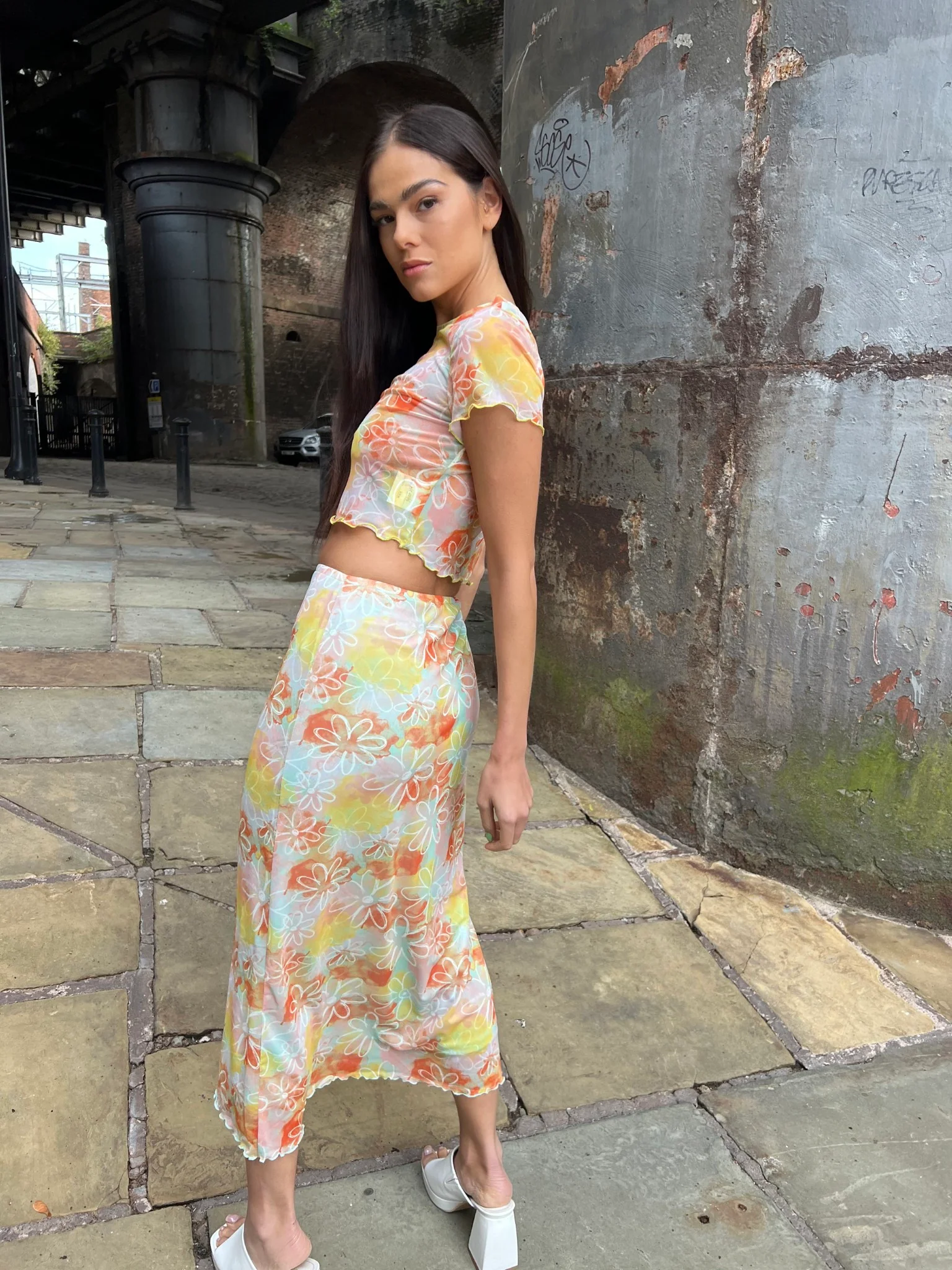 Multicolour Floral Mid-Rise Midaxi-skirt - Image 2