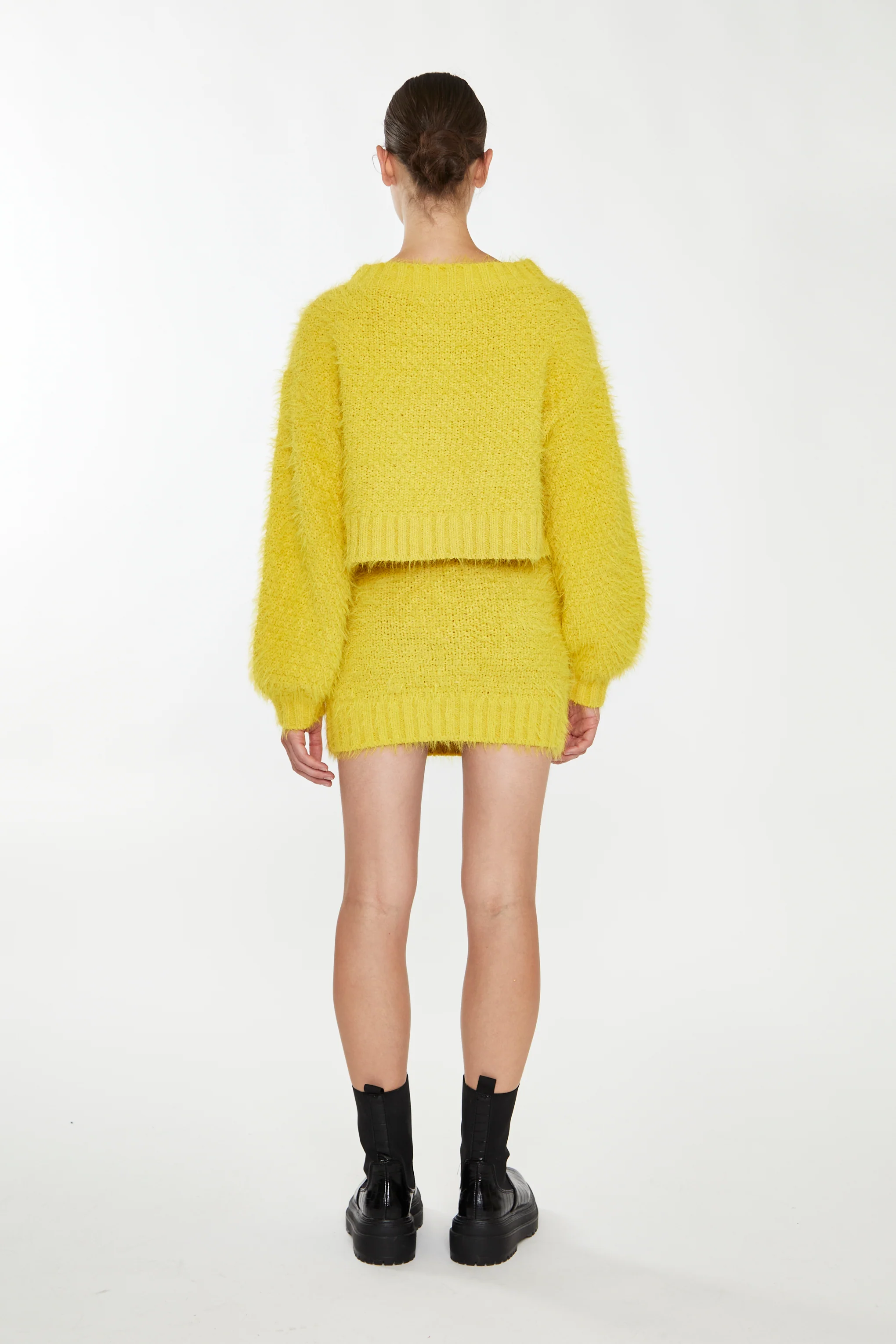 Glamorous Mustard Knitted Mini Skirt - Image 3
