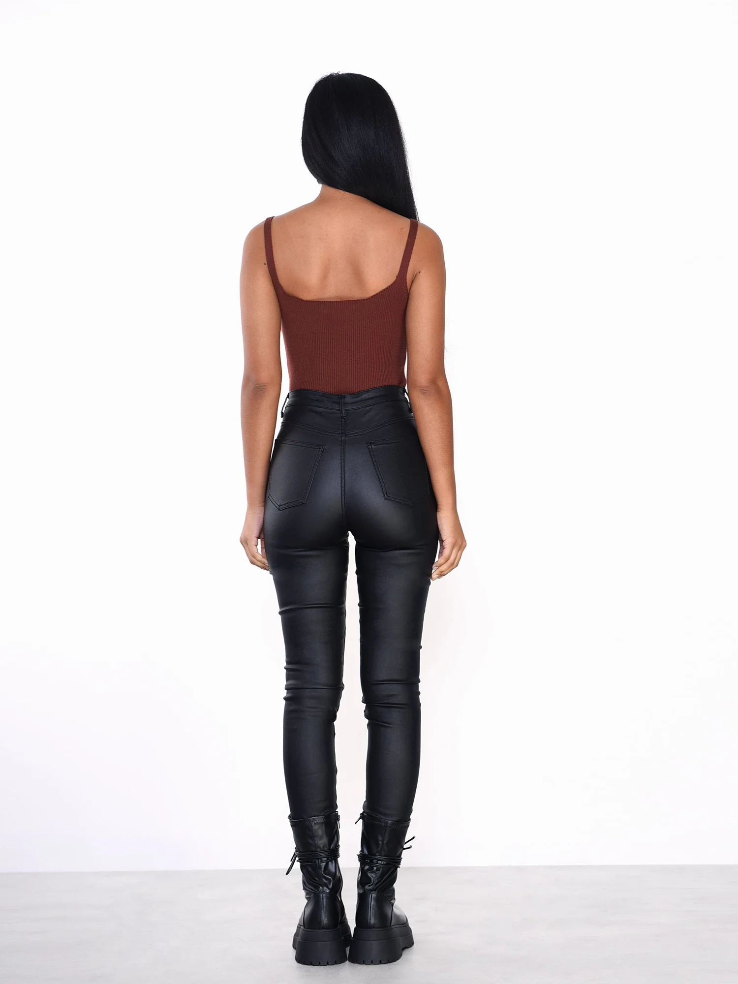 Glamorous Burgundy Knit Top - Image 2