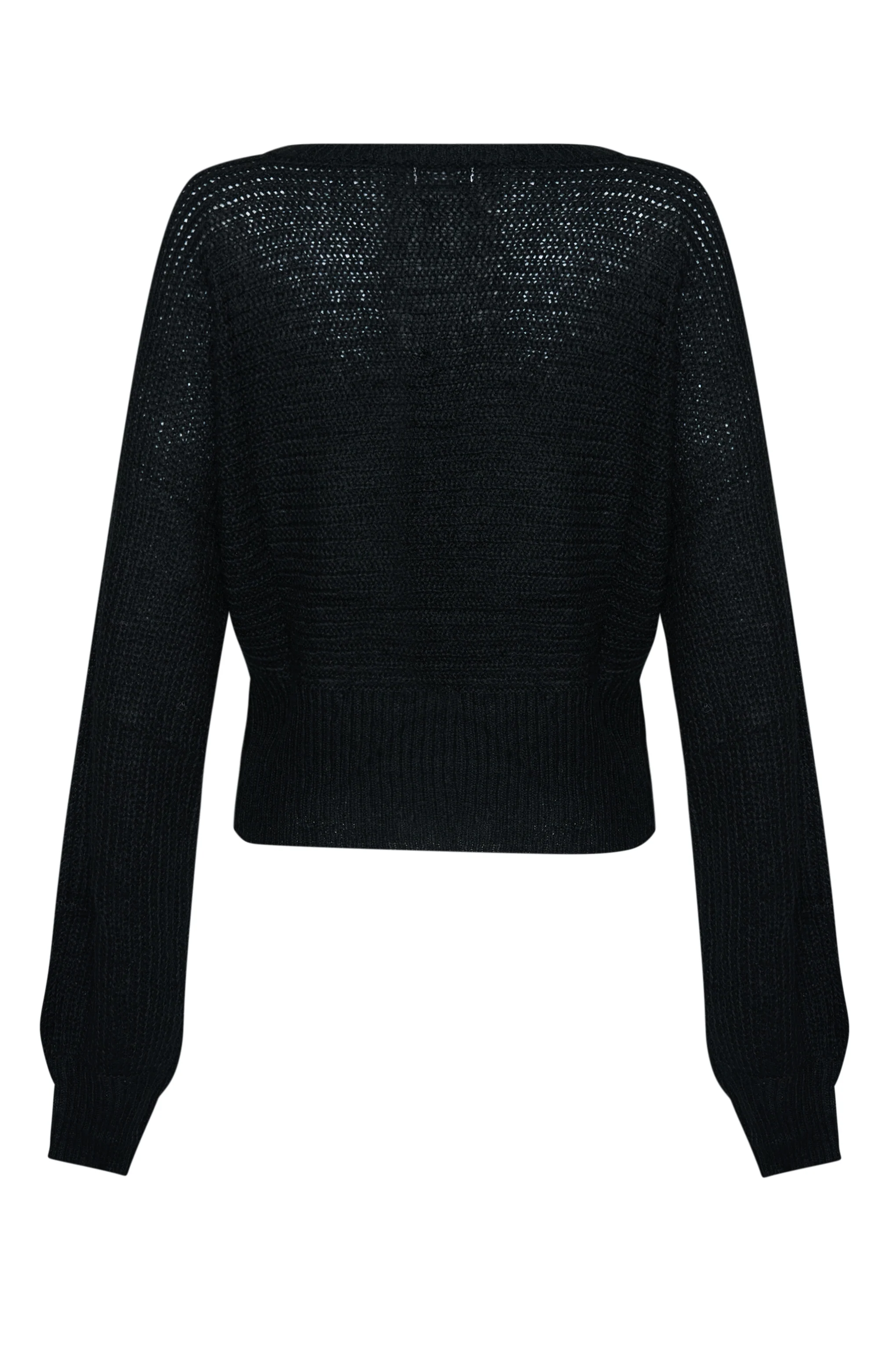 Glamorous Black Knit V- Neck Jumper - Image 2