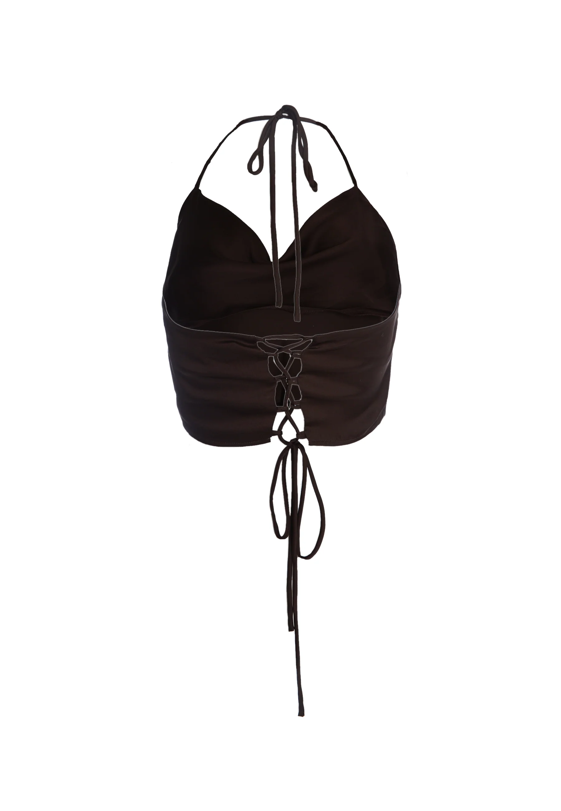 Brown Cowl-Neck Crop-Top - Image 5