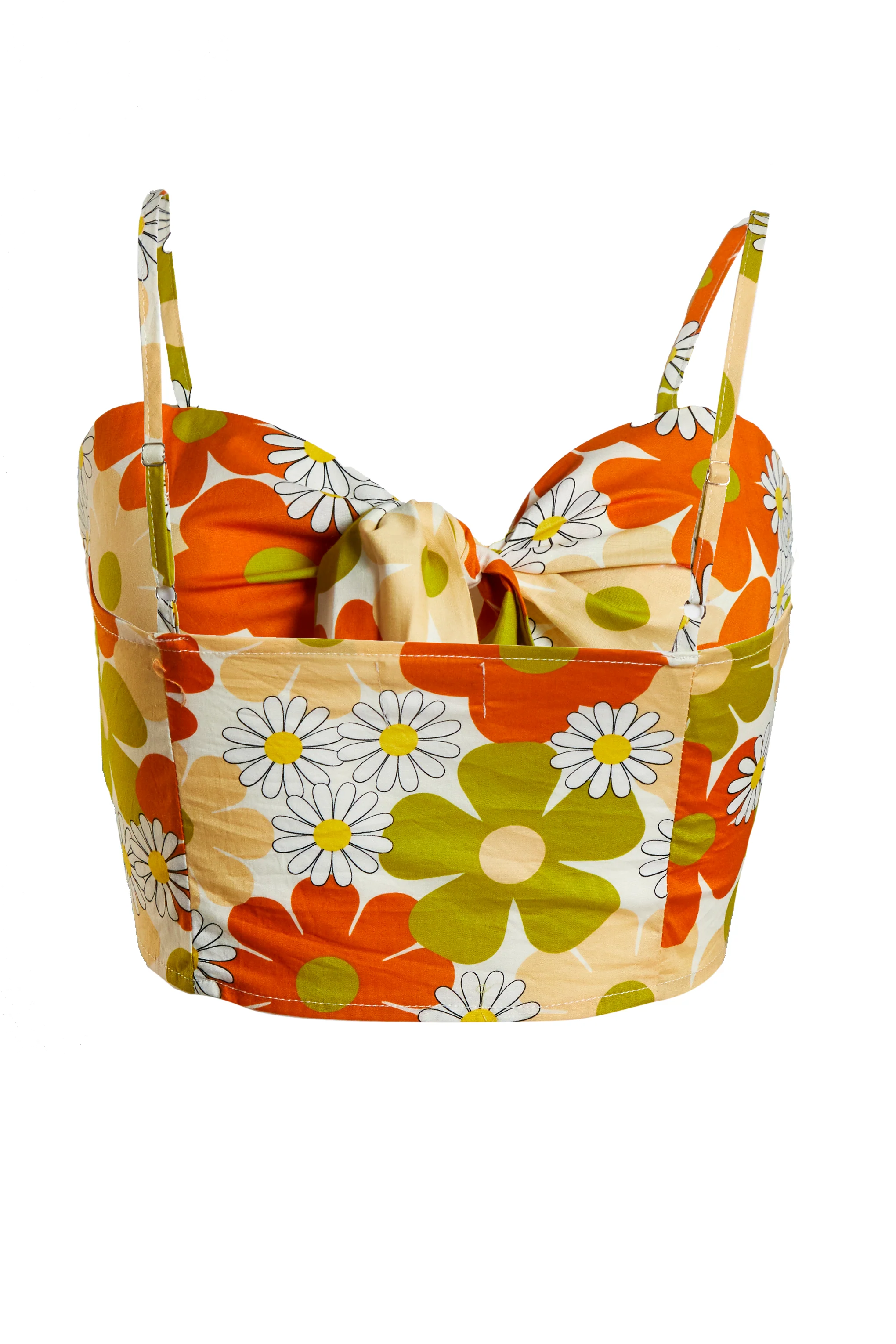 Glamorous Care Tie Front Strappy Crop Top - Image 5
