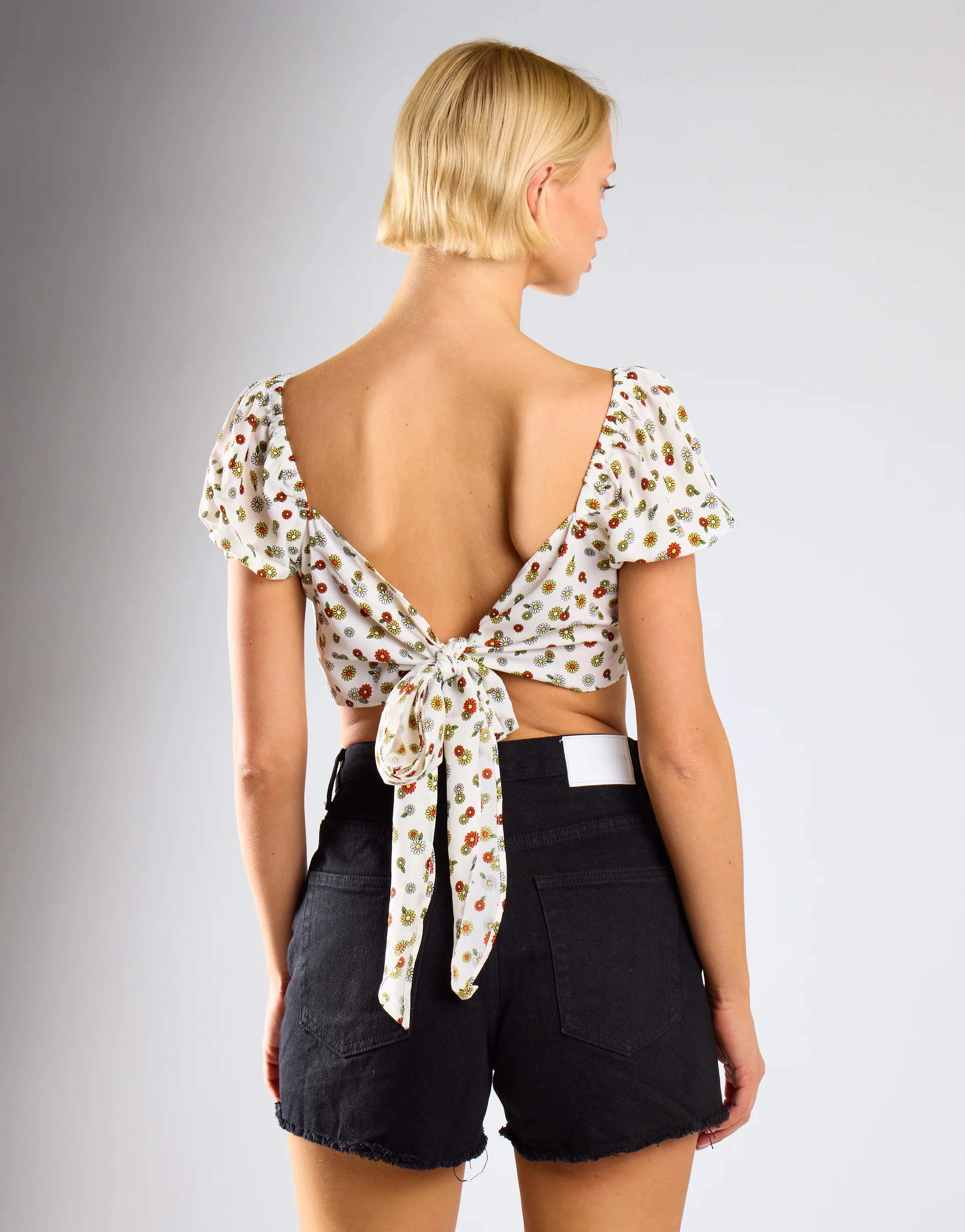 Glamorous Care Tie Back Crop Top with Twist Front - Image 4