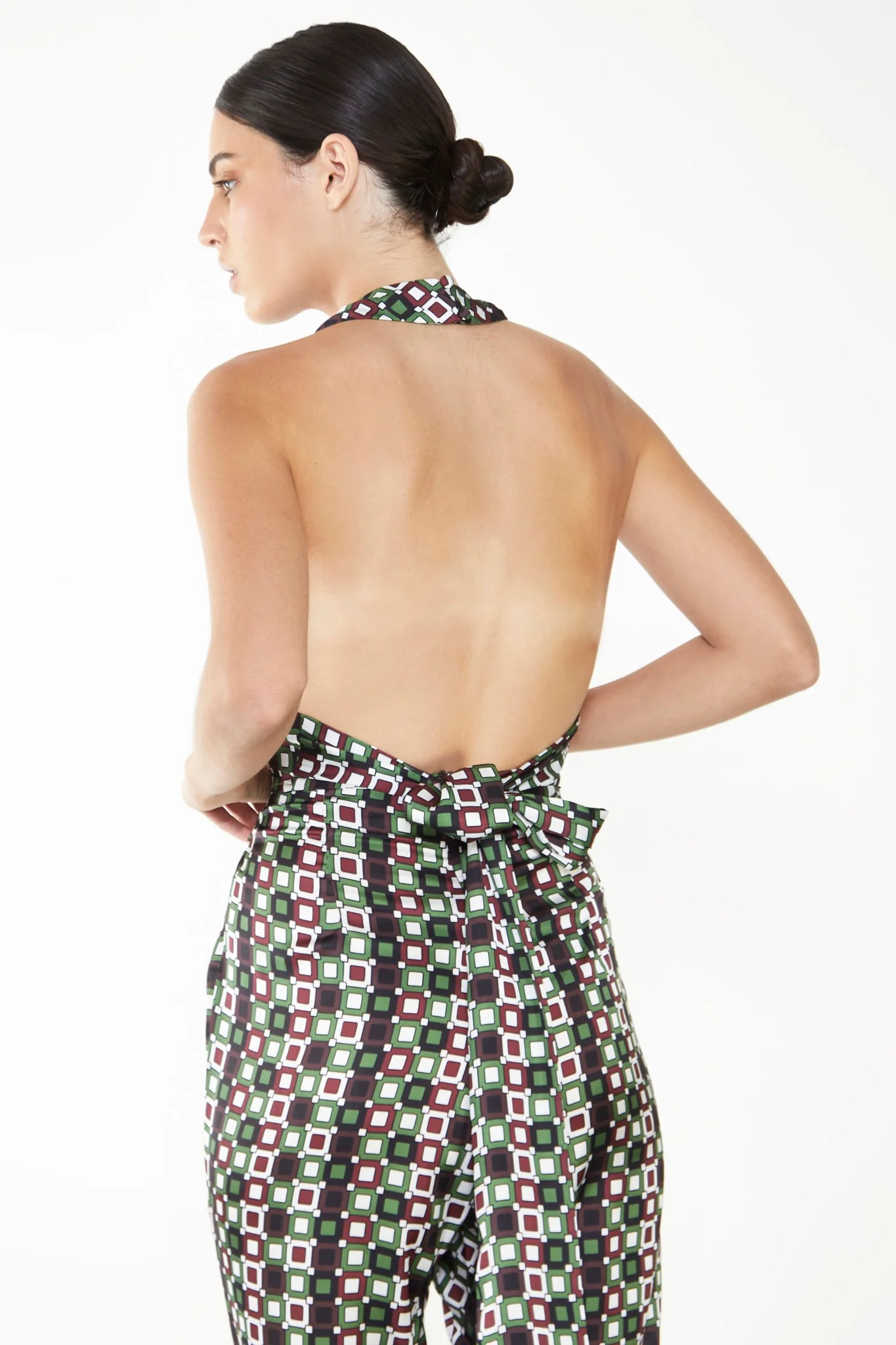 Glamorous Care Geometric Print Halter Neck Top - Image 2