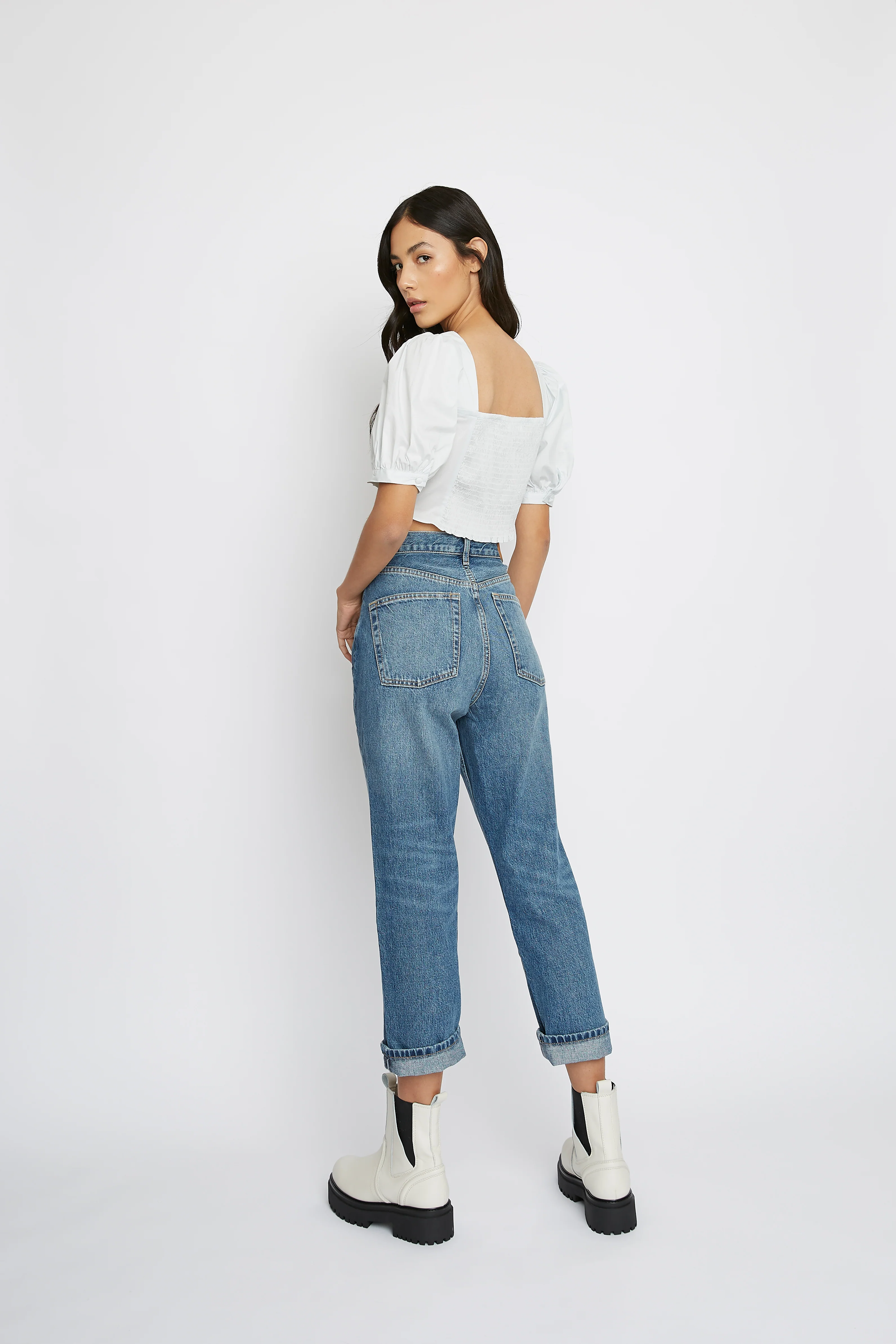 Pale Blue Key-Hole Crop-Top - Image 2