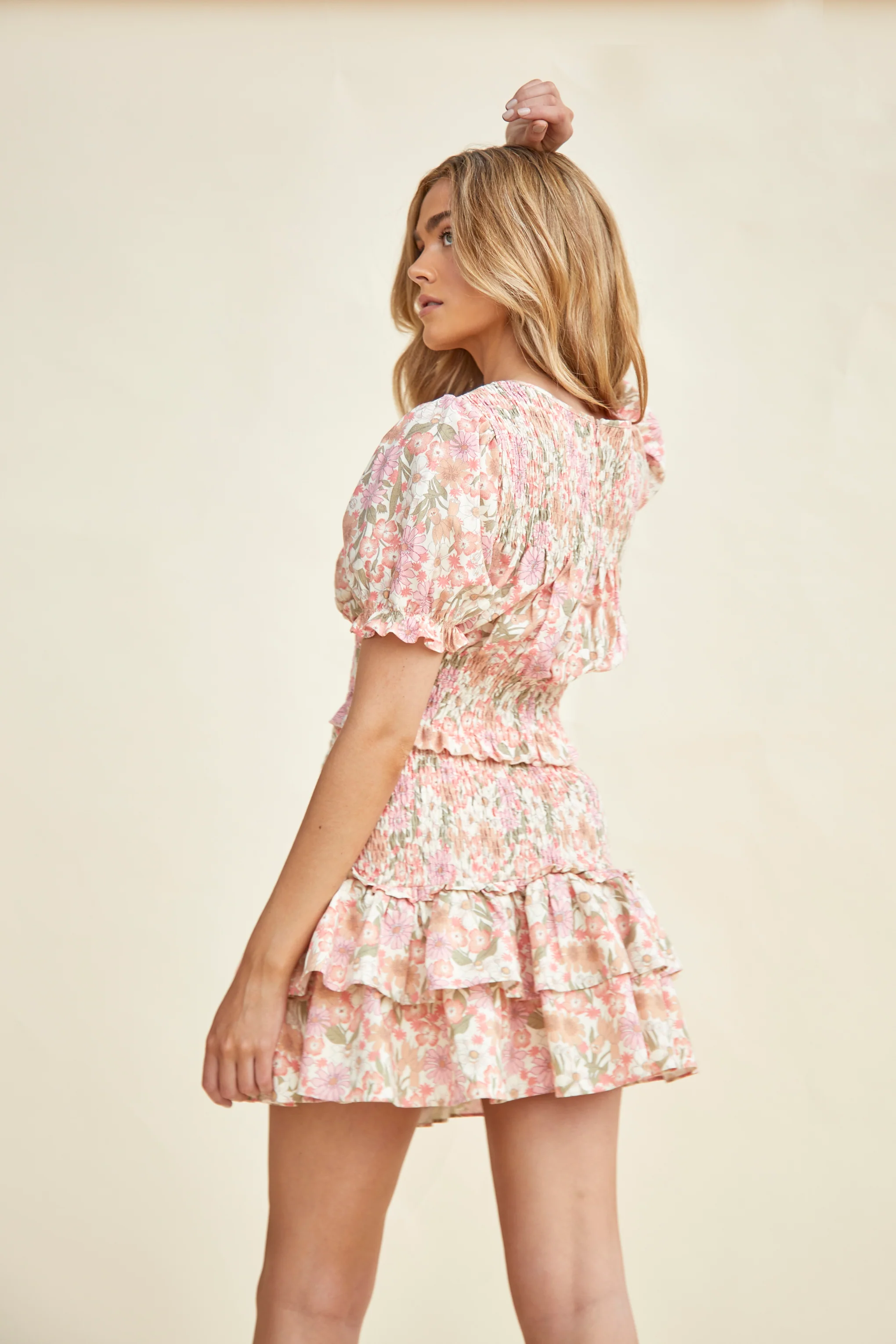 Glamorous Smocked Puff Sleeve Top - Image 3
