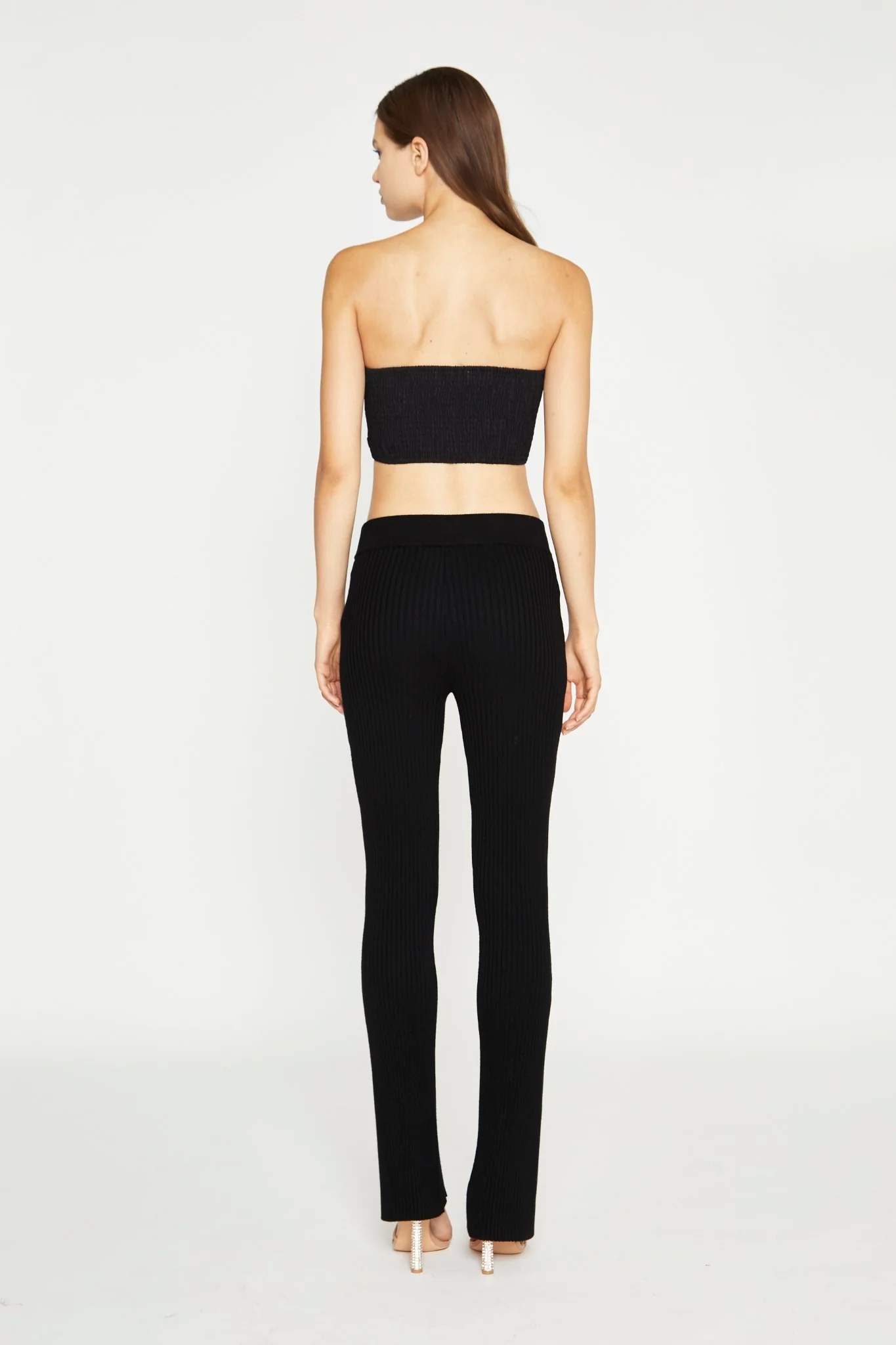 Black Strapless Corset Crop-Top - Image 2