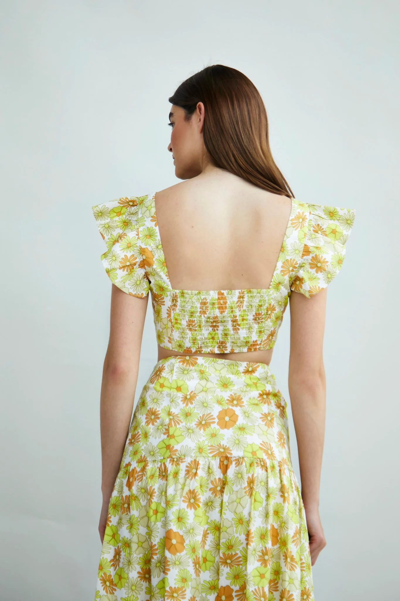 Glamorous Collection Ruffle Sleeve Crop Top - Image 2