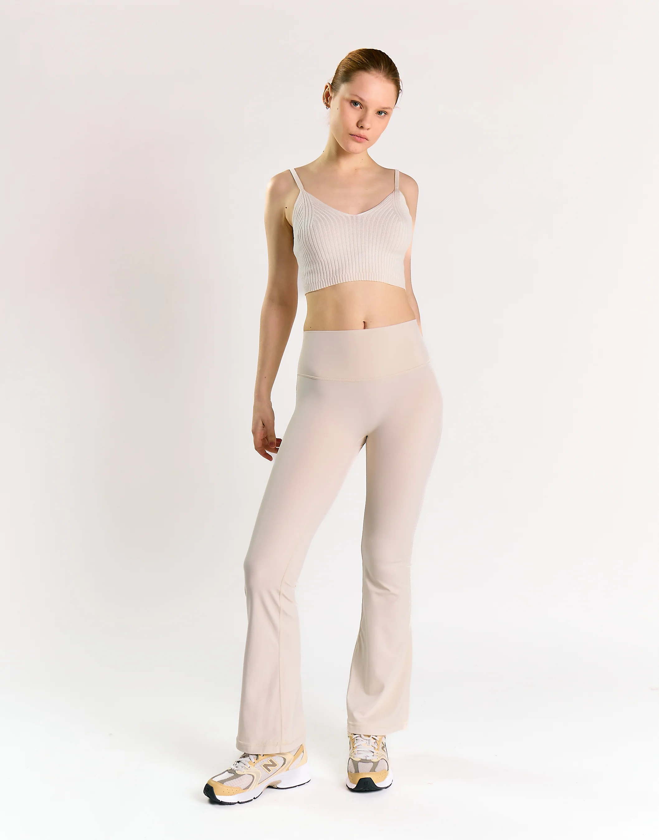 Off White Strappy Crop Top