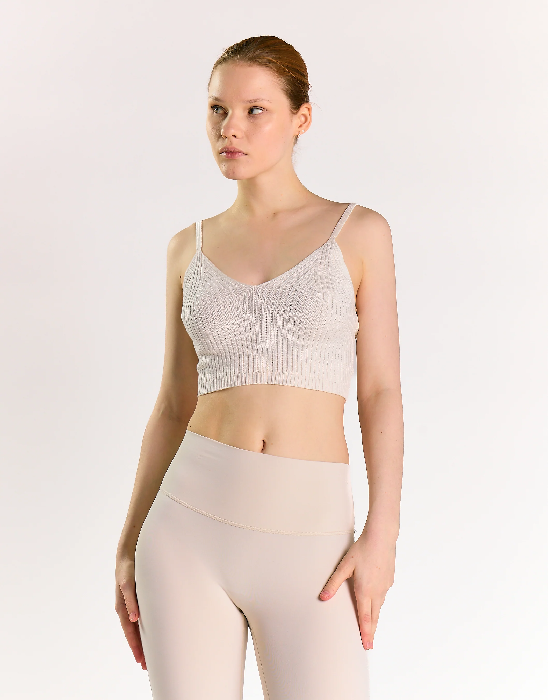Off White Strappy Crop Top - Image 2