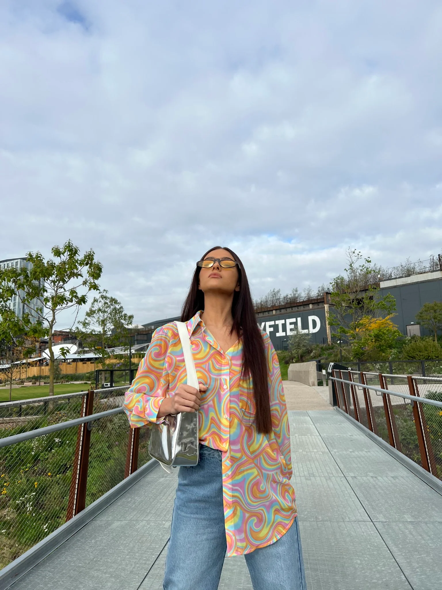 Rainbow Swirl Button-Front Long Sleeve -shirt - Image 4