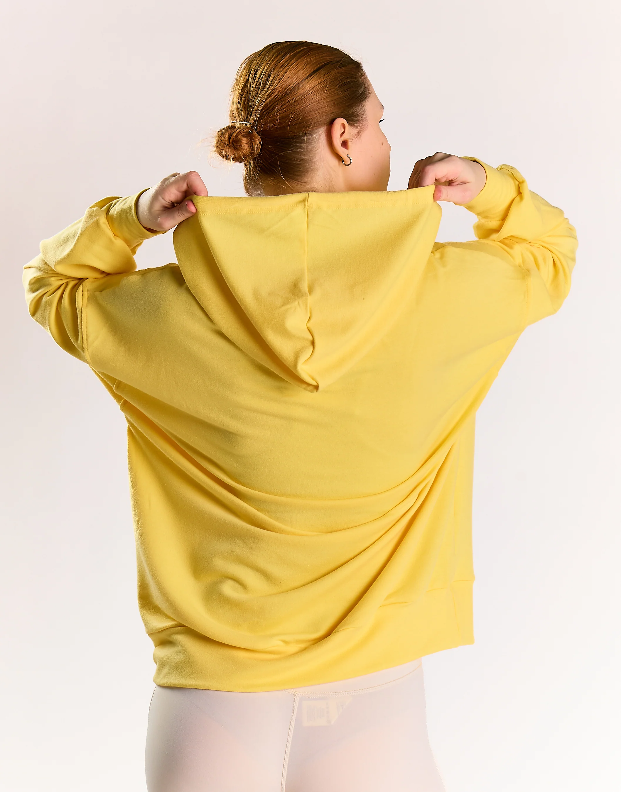 Glamorous Lemon Yellow Hooded Long Sleeve Jumper - Image 2