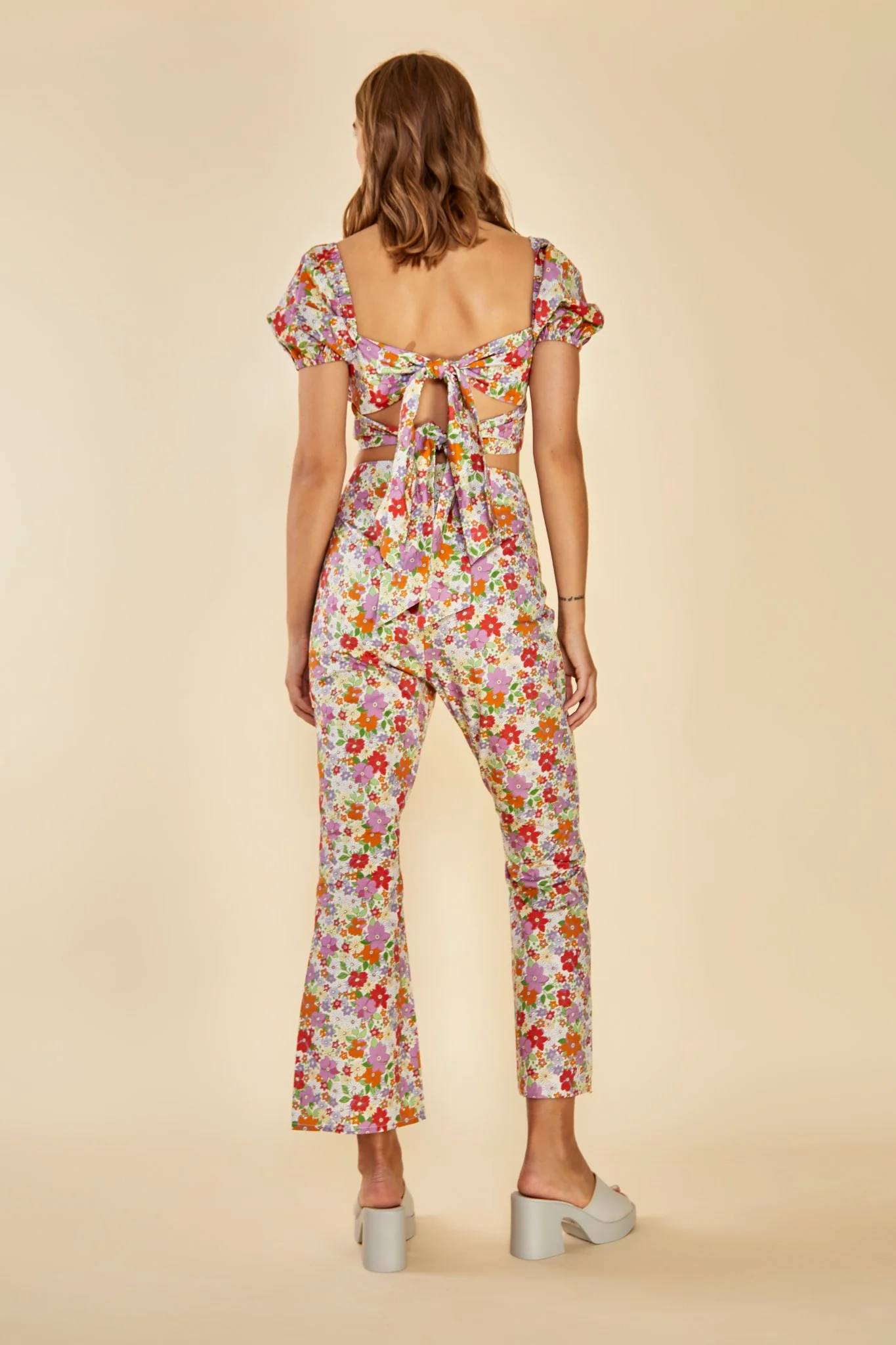 Glamorous Care Cropped Kick Flare Trousers - Image 2