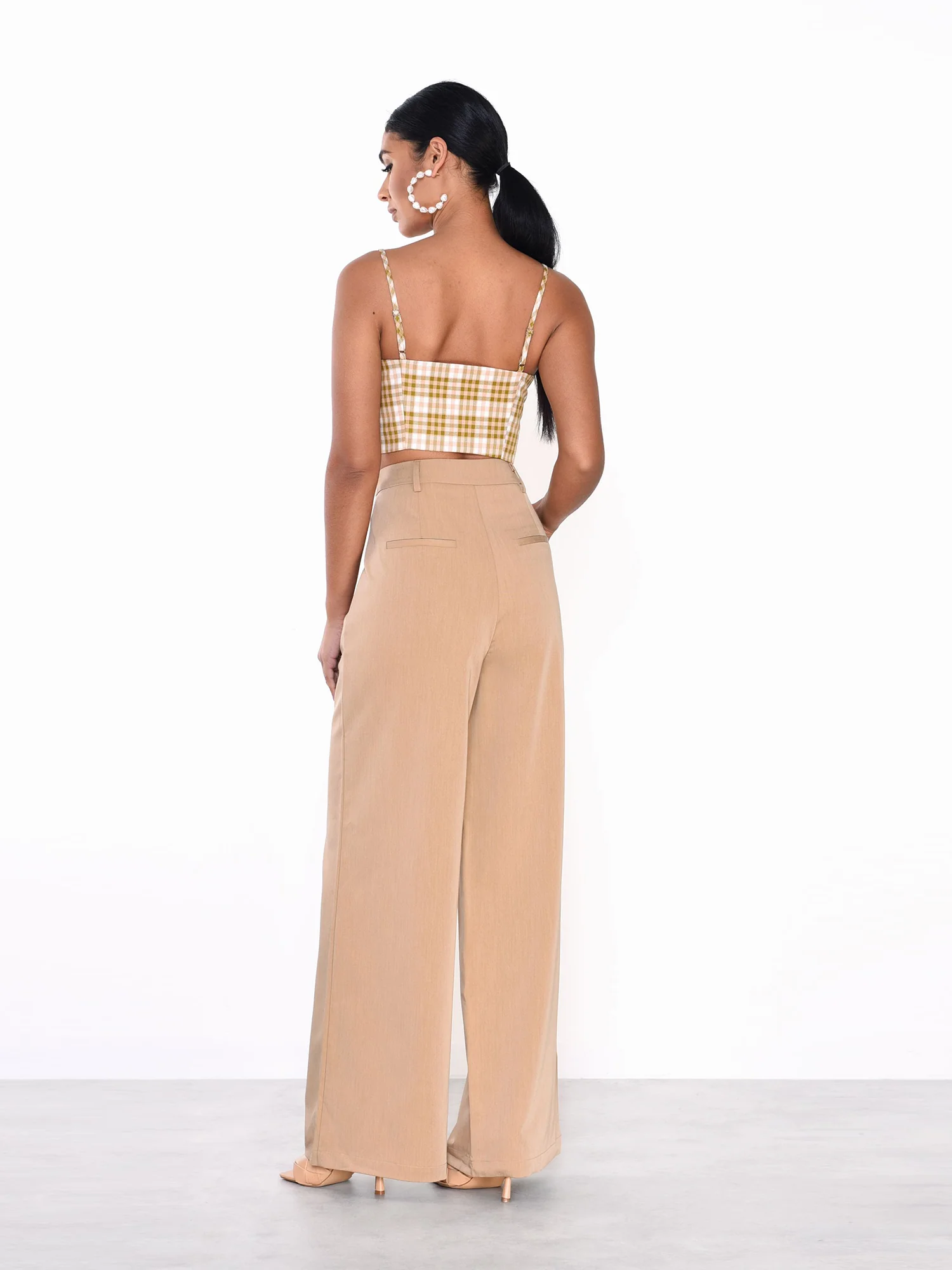 Glamorous Desert Stone Wide Leg Trousers - Image 2
