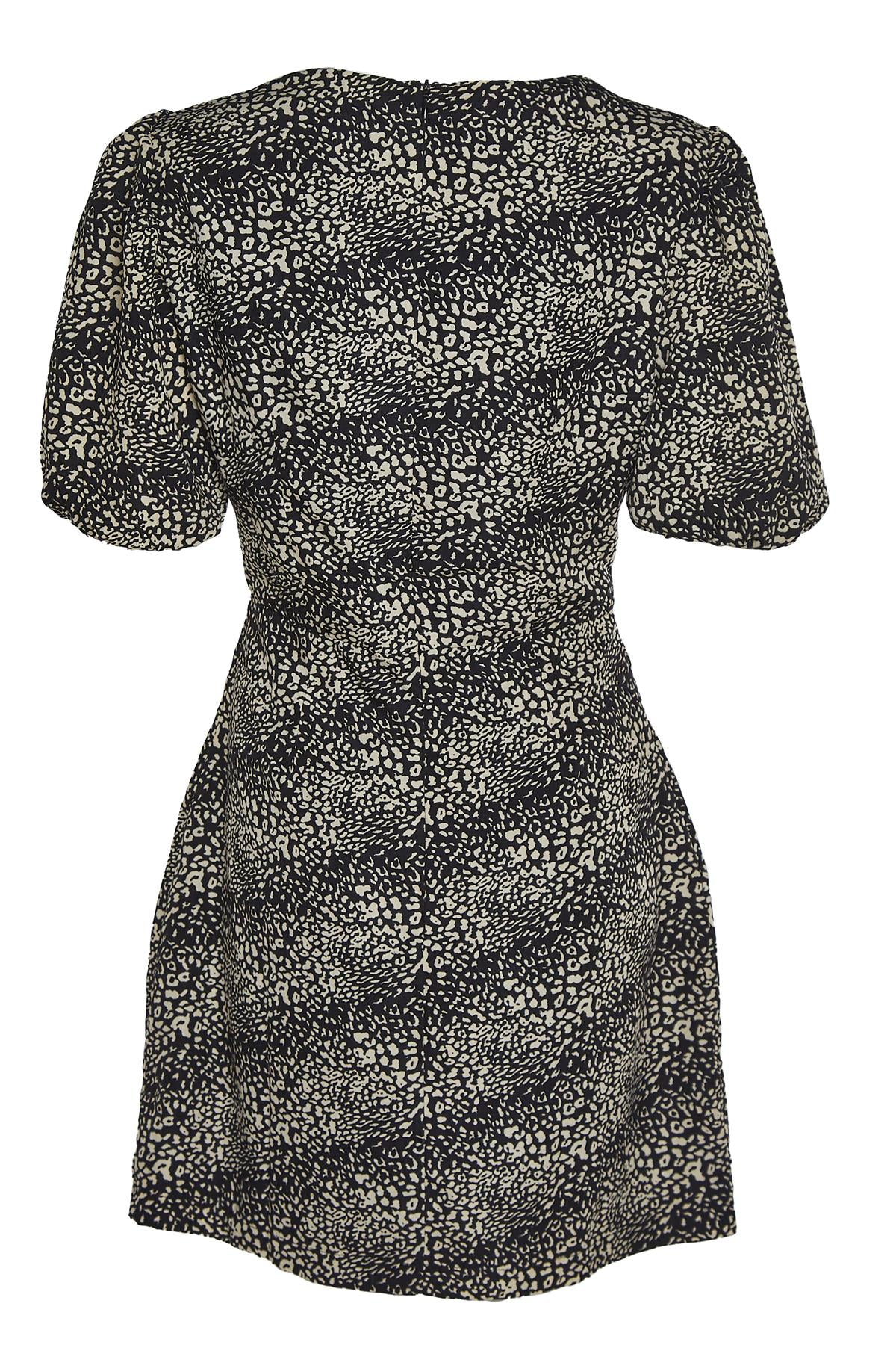 Leopard-Print Squiggle Crew-Neck Mini-Dress - Image 2