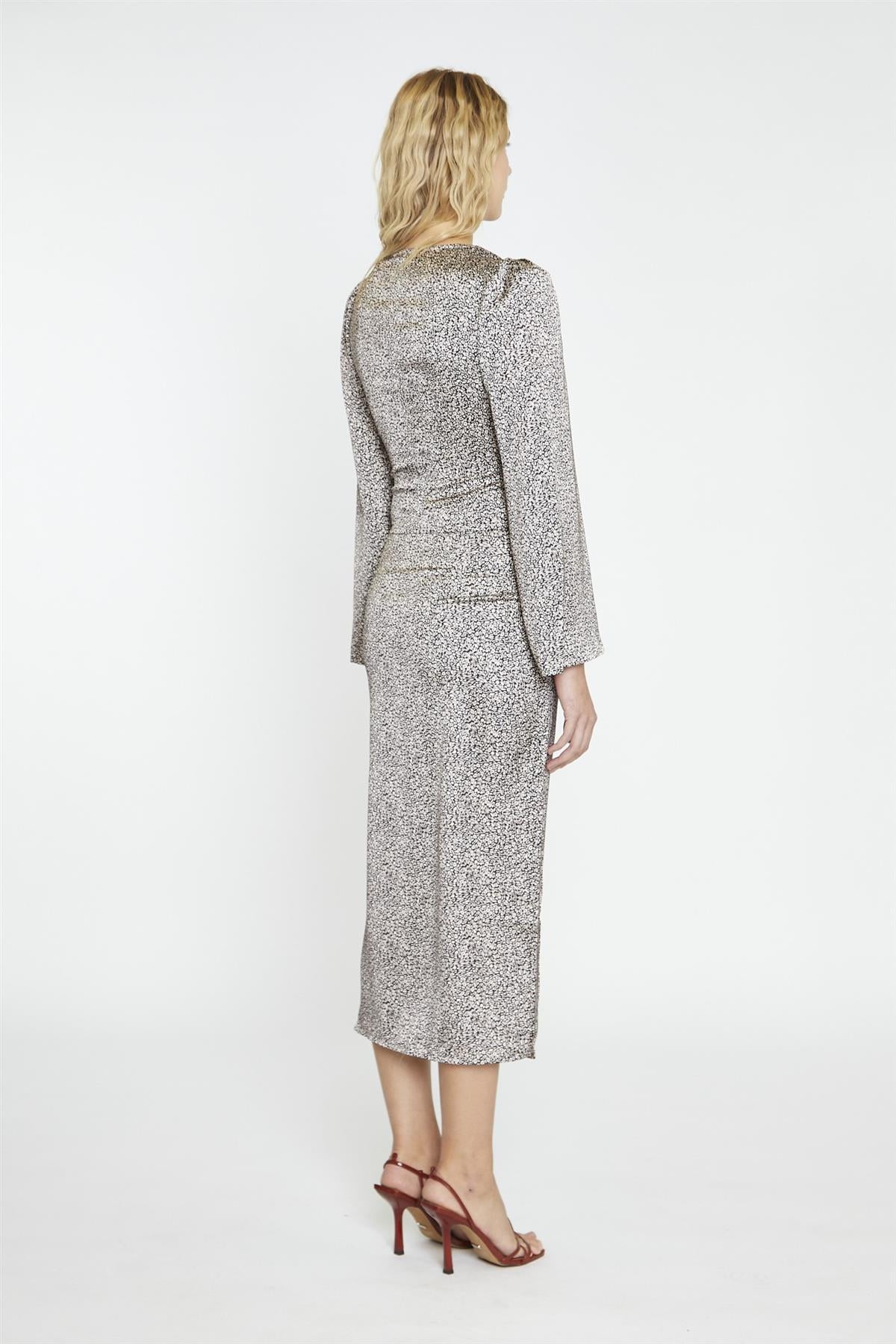 Leopard-Swirl Long-Sleeve Button-front-Top - Image 2