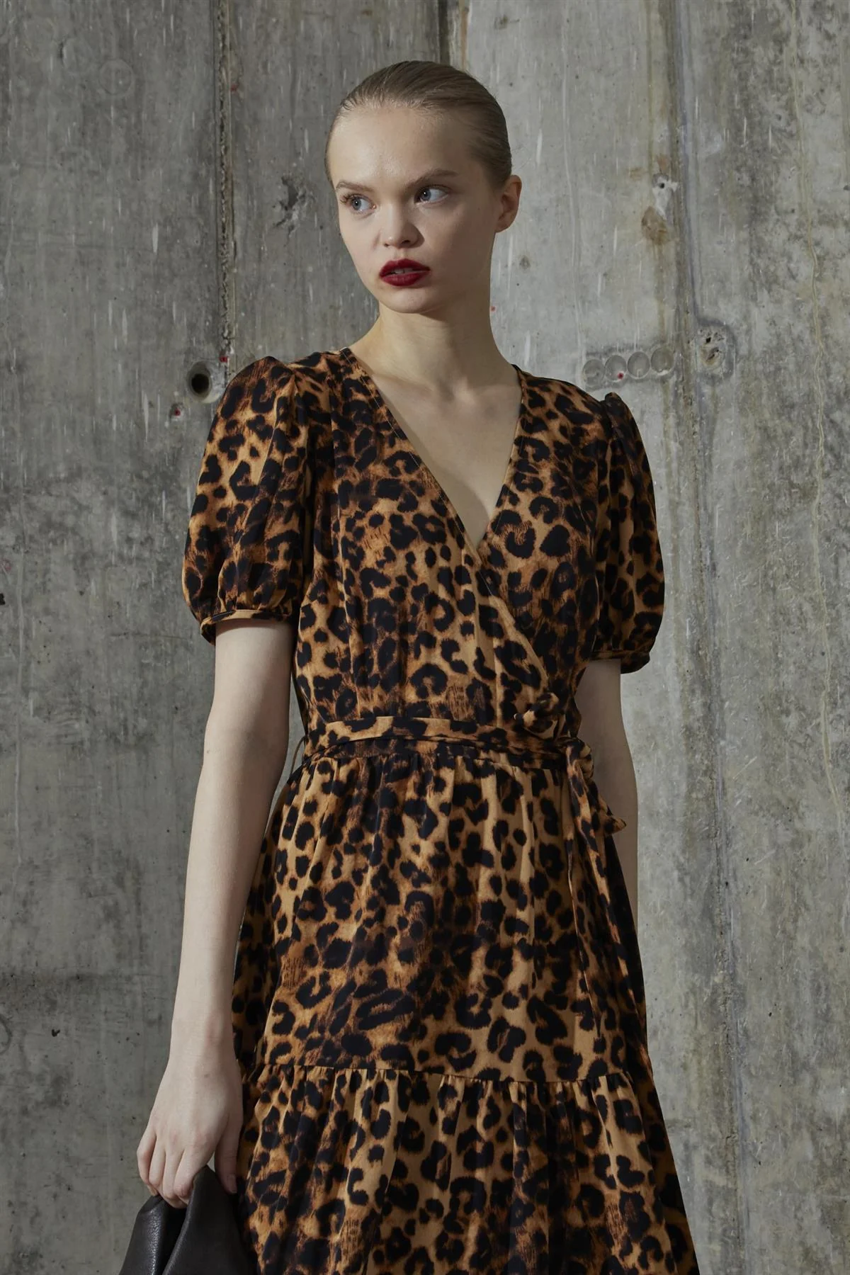 Leopard Wrap Maxi-Dress - Image 3