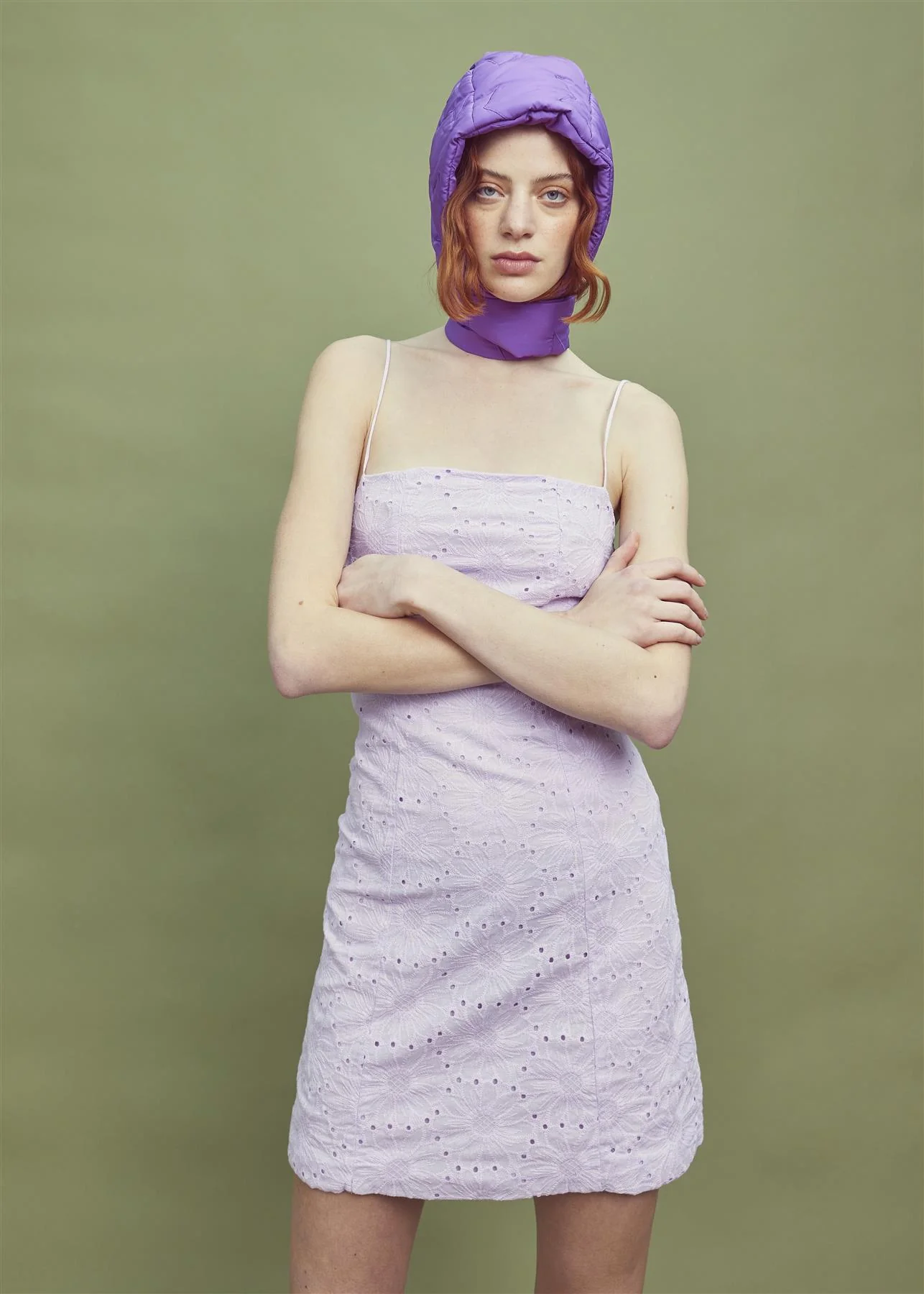 Lilac Strappy Mini Dress - Image 5