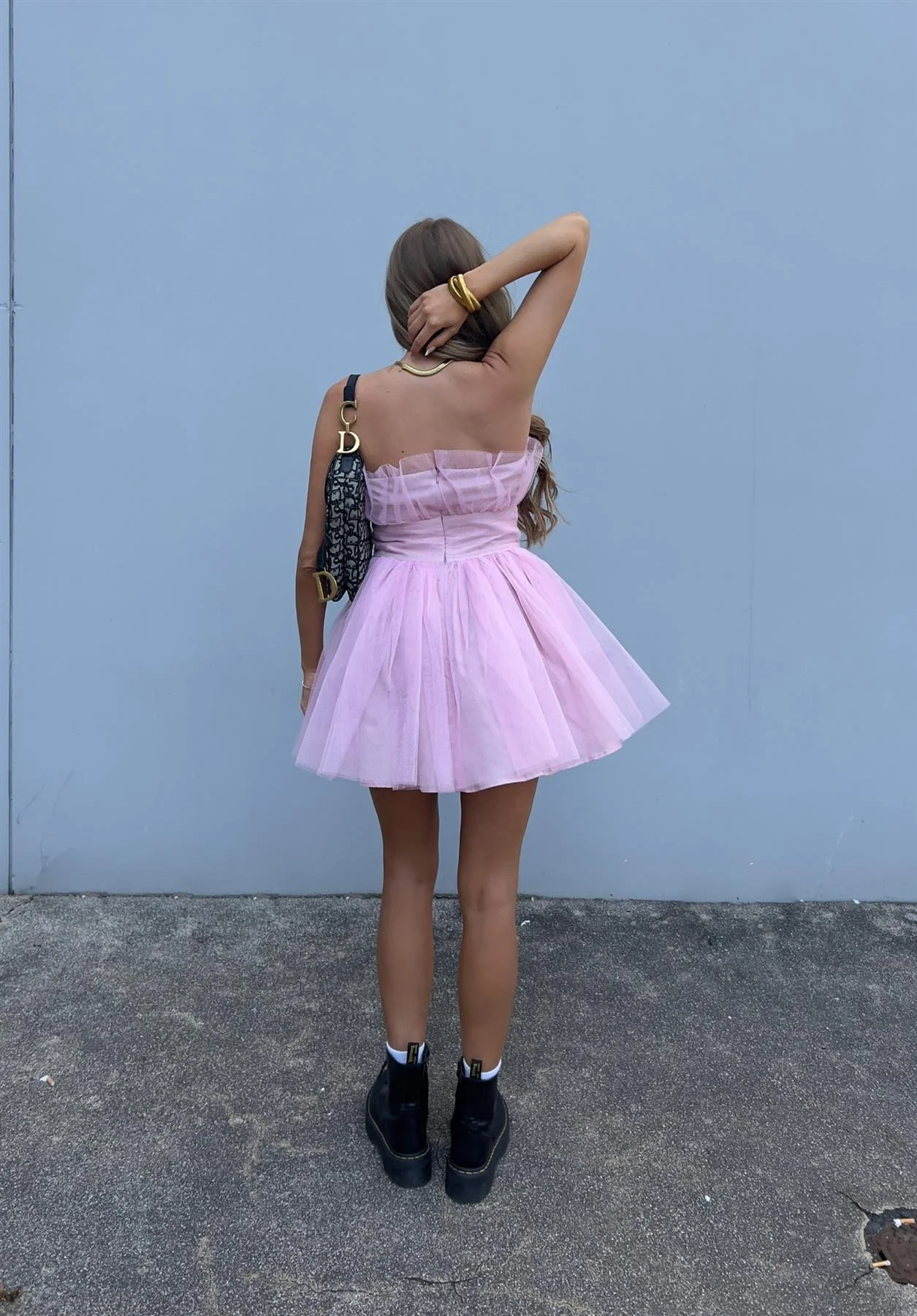 Liliana Bandeau Mini Dress -Pretty Pink - Image 2