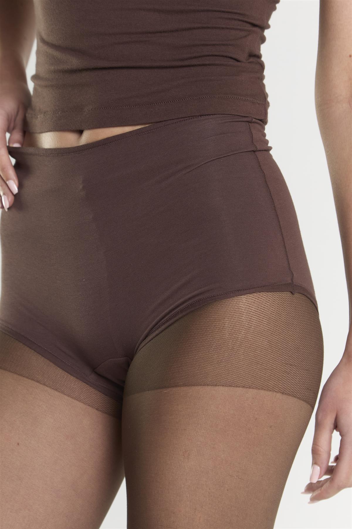 Micro Shorts - Coffee - Image 4