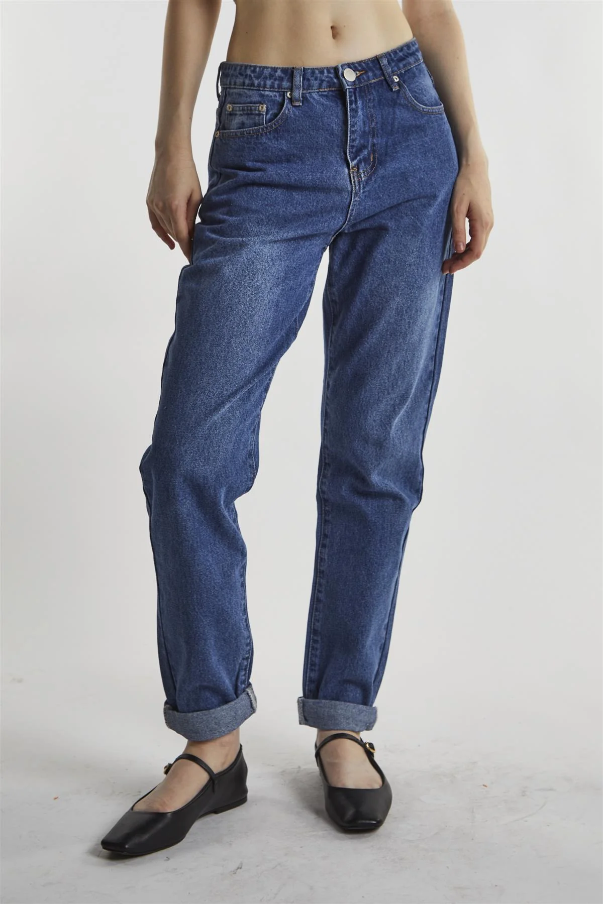 Mid-Stonewash Mom Jeans - Image 3