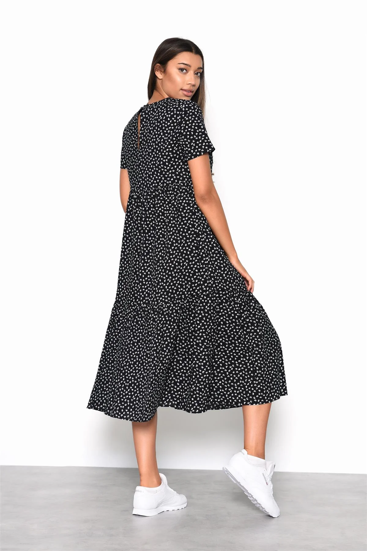 Mono-Flowers Tiered Midaxi-Dress - Image 2