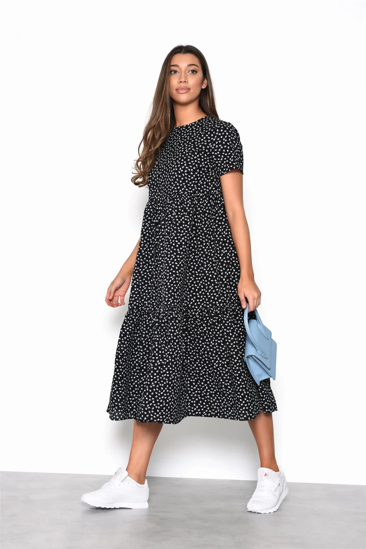 Mono-Flowers Tiered Midaxi-Dress - Image 3