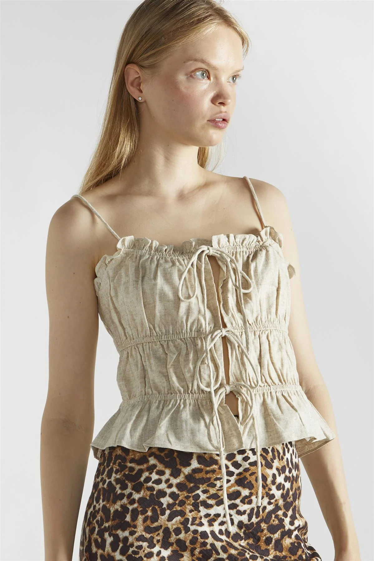 Natural Tie-Front Tops - Image 4