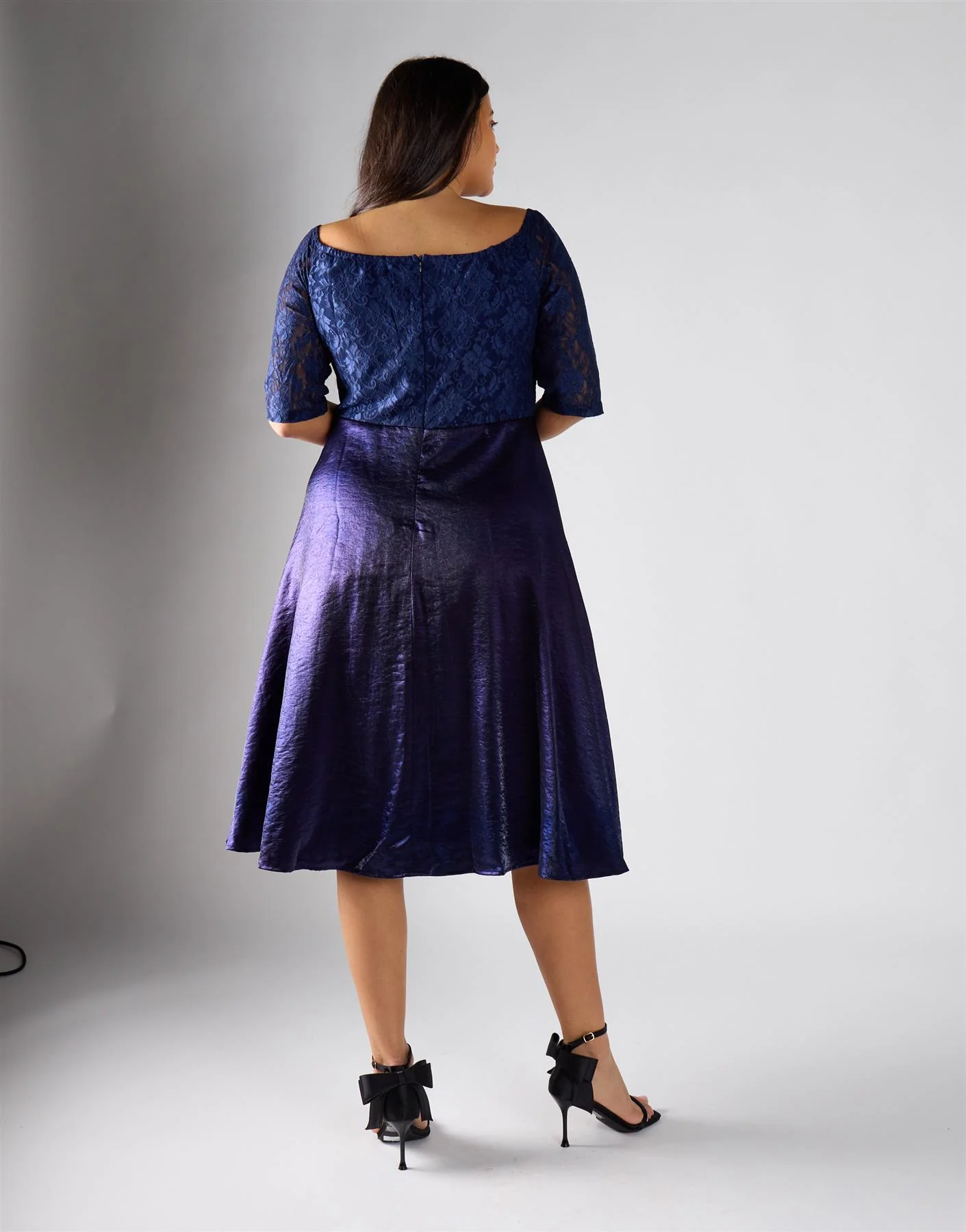 Glamorous Curve Navy Empire Dress - Image 4