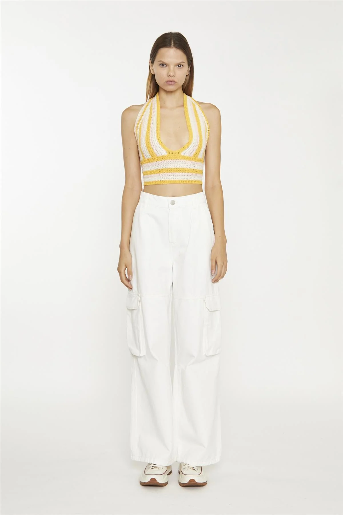 Off White Cargo High-Waist-Trousers