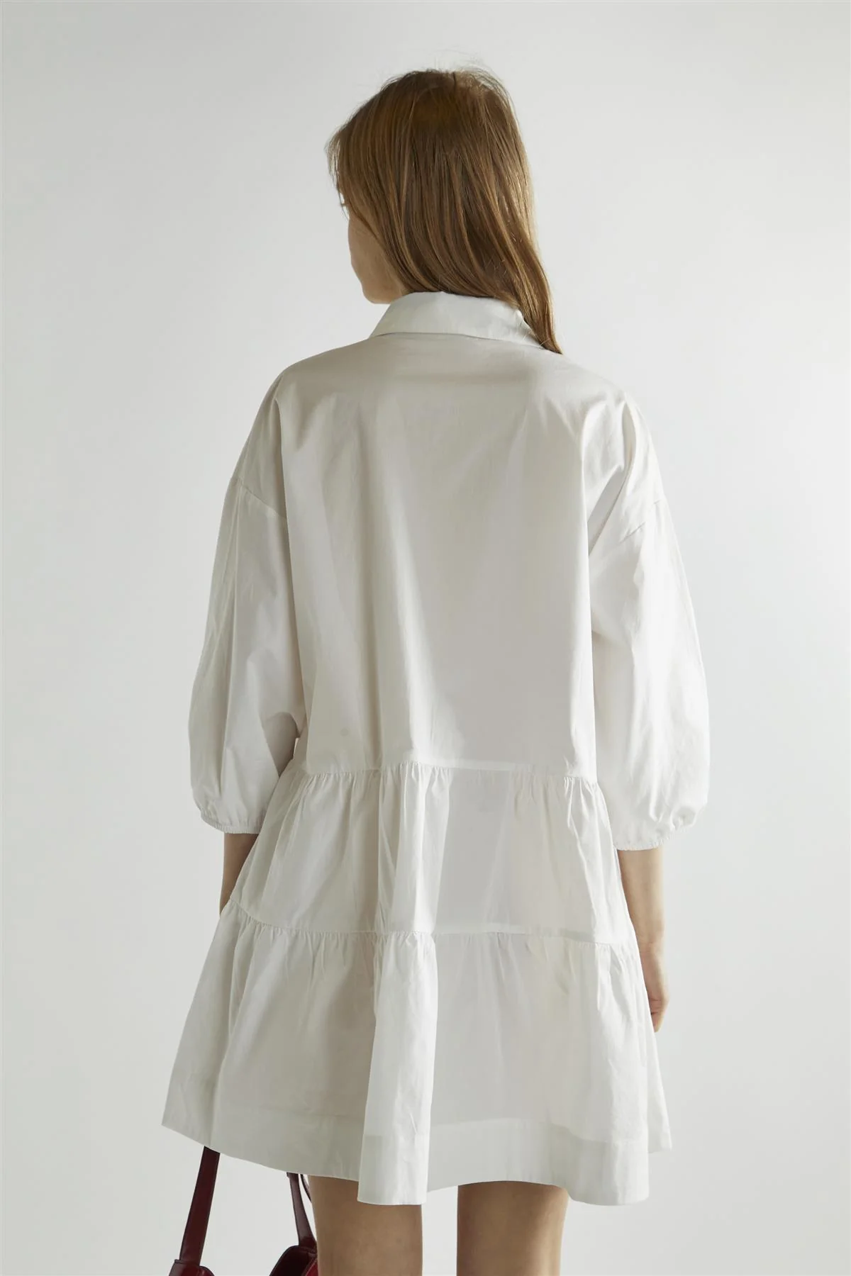 Off-White Collared Skater Mini-Dress - Image 2