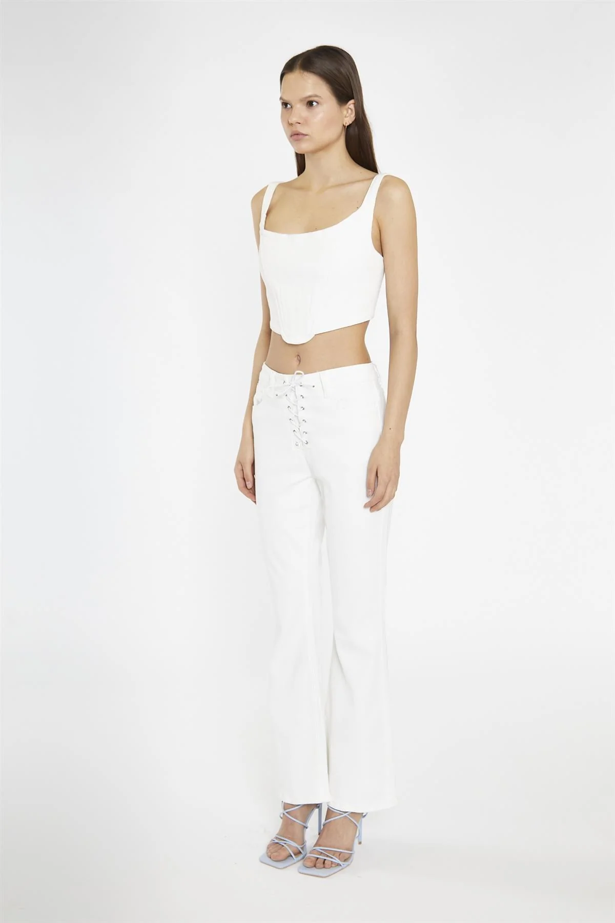 Off-White Denim Corset Top - Image 4
