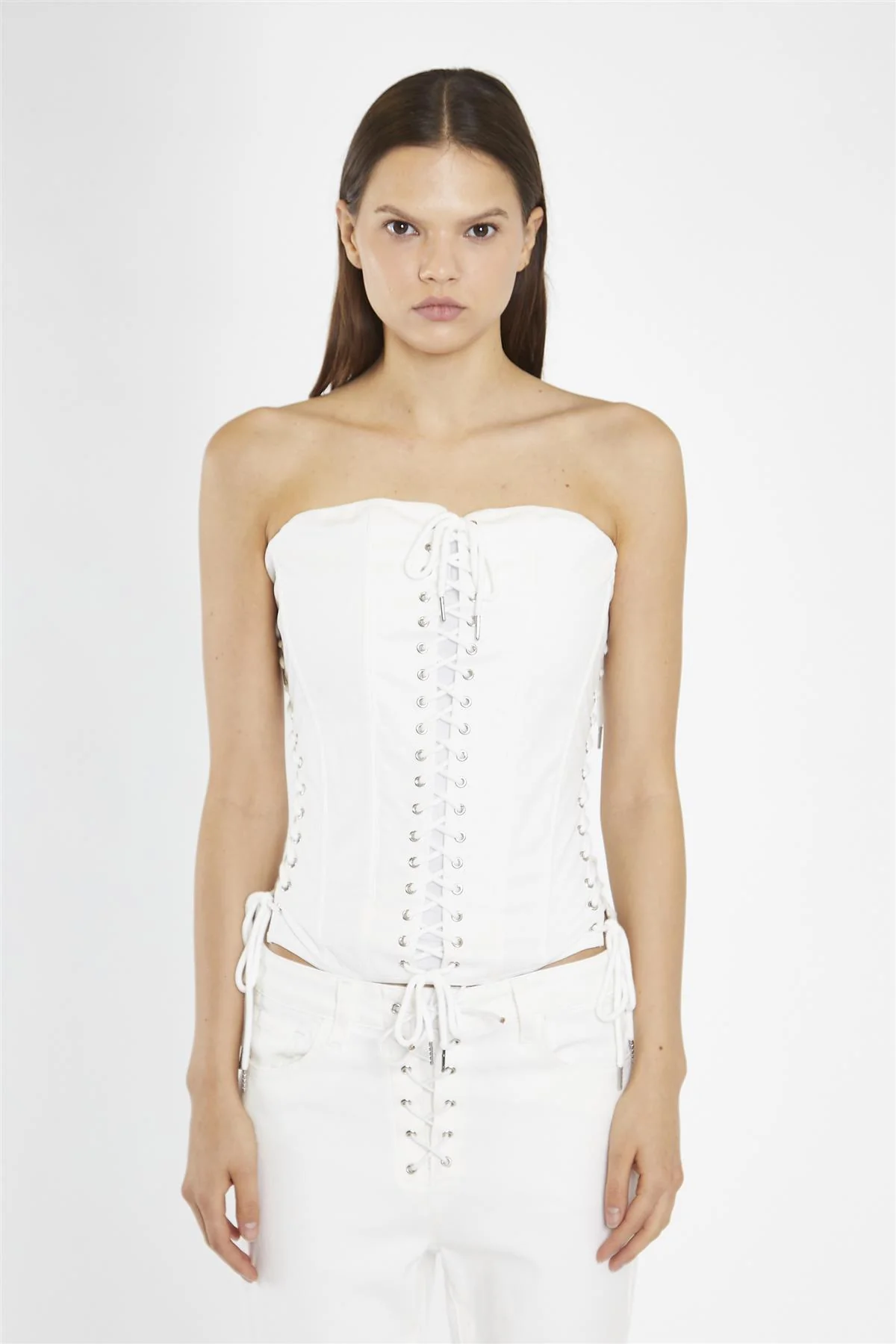 Off-White Lace-Up Corset-Top - Image 3