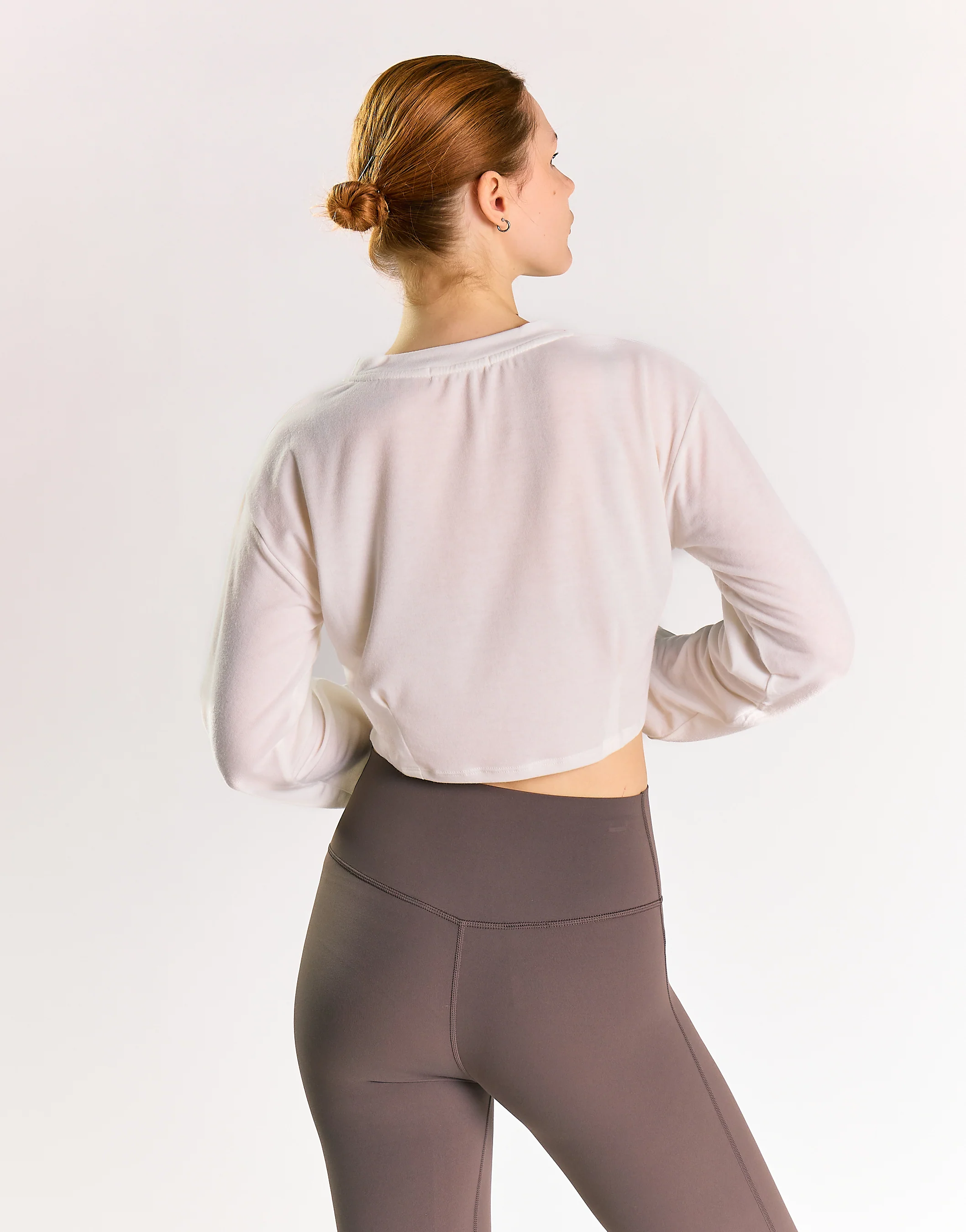 Off White Long-Sleeve Crop-Top - Image 2